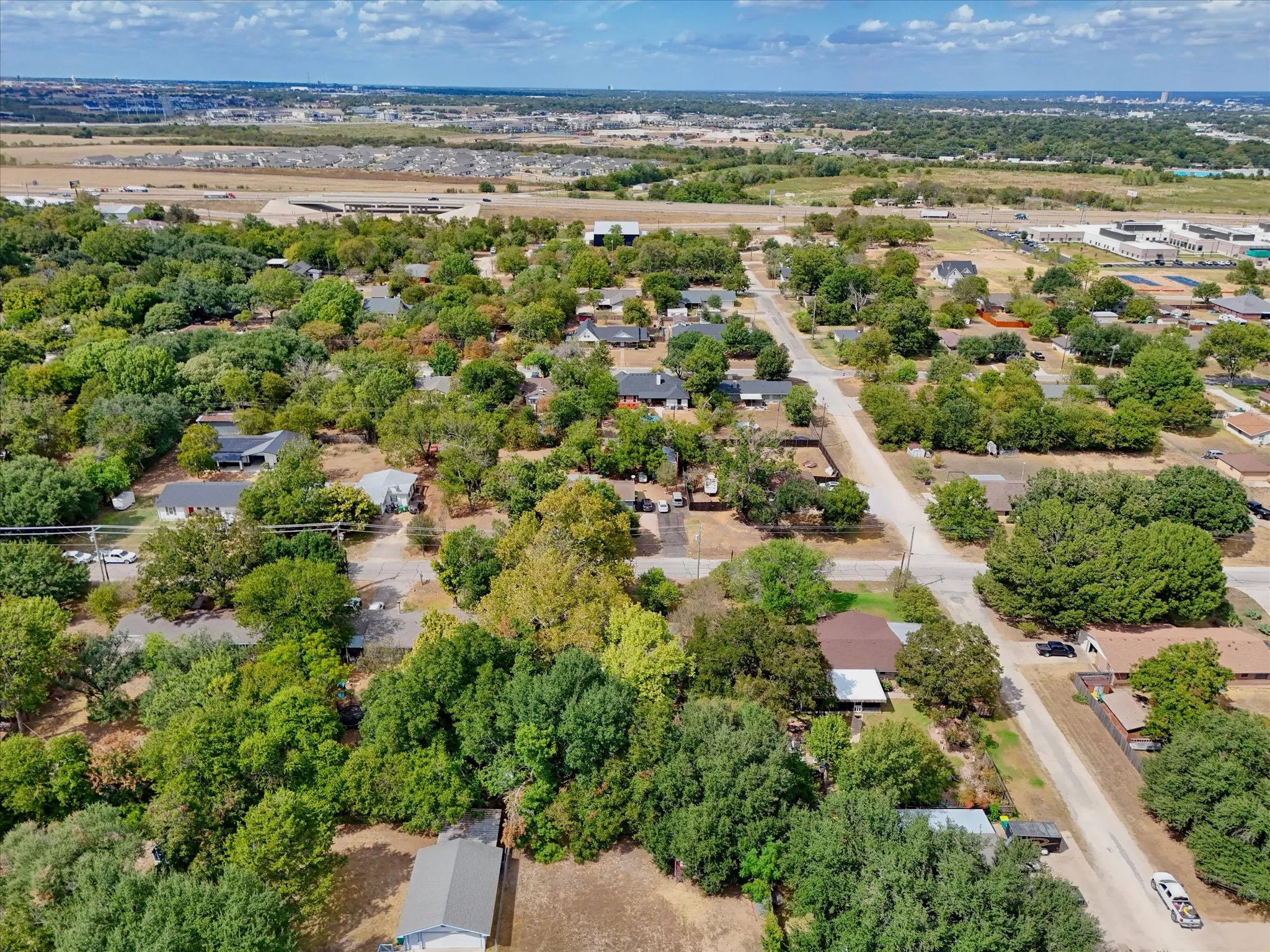 Residential area with extensive tree canopy