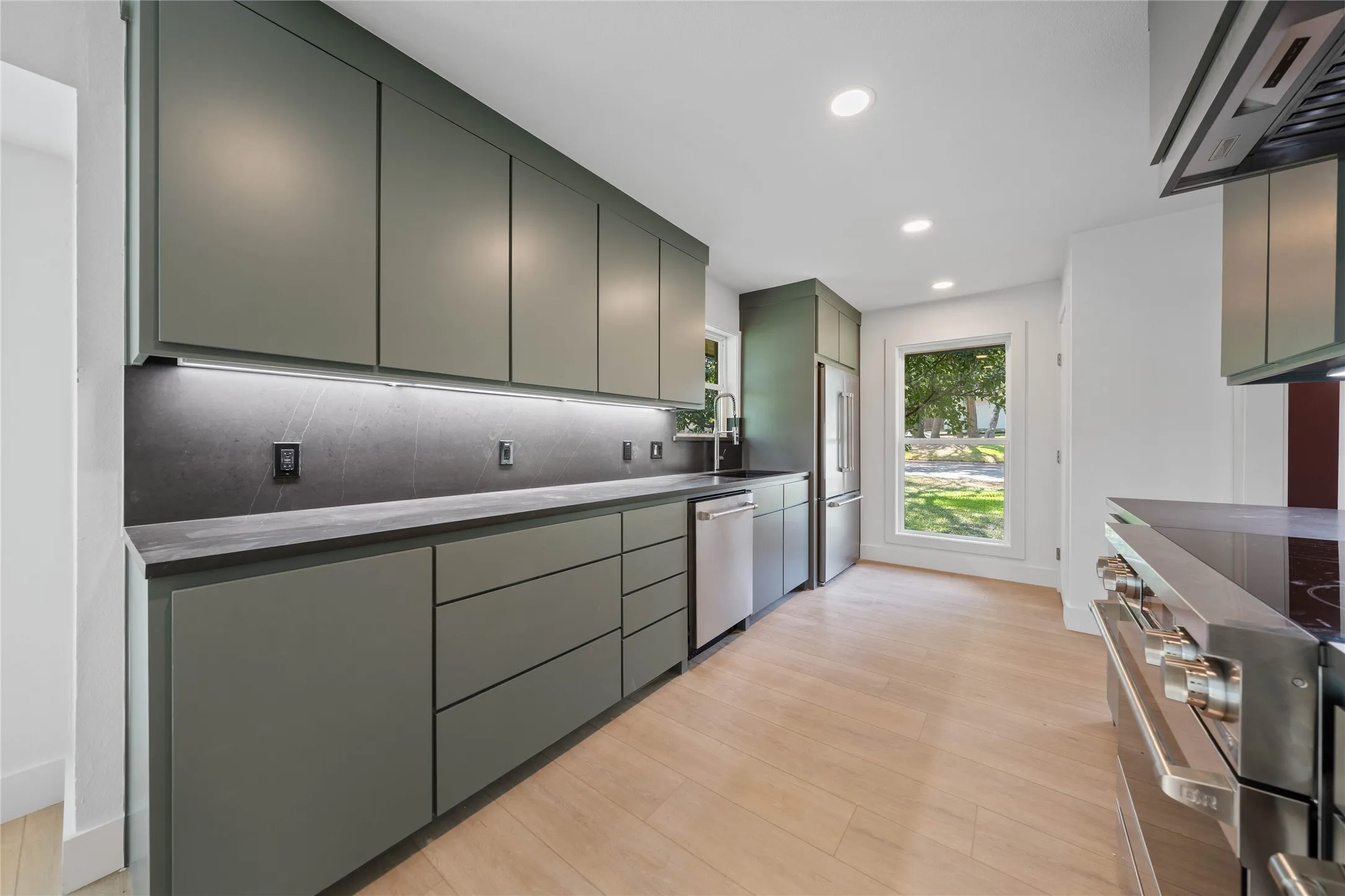 Installed soon: kitchen cabinetry hardware and light fixtures