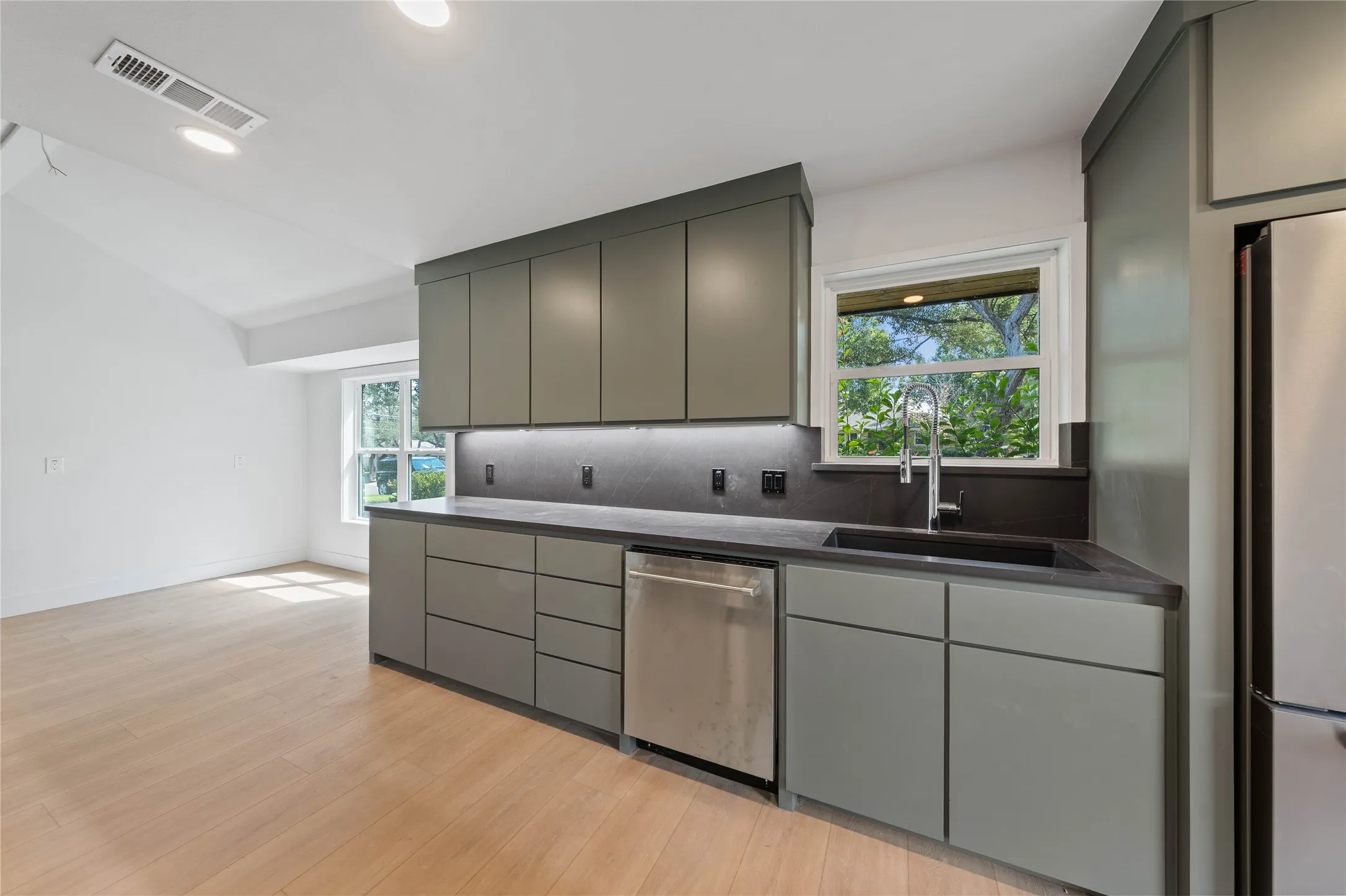 Installed soon: kitchen cabinetry hardware and light fixtures