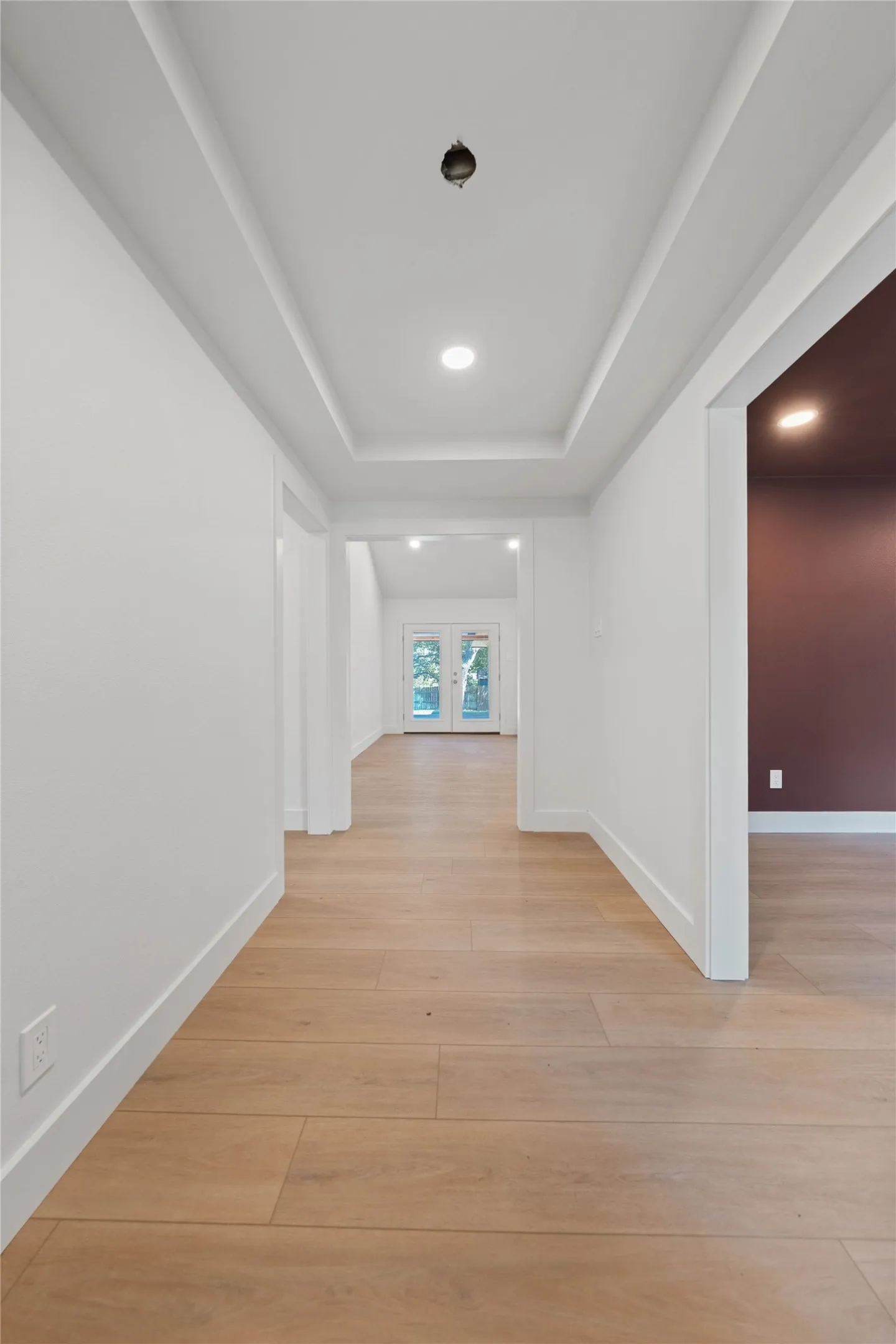 Installed soon: light fixtures and natural wood elements