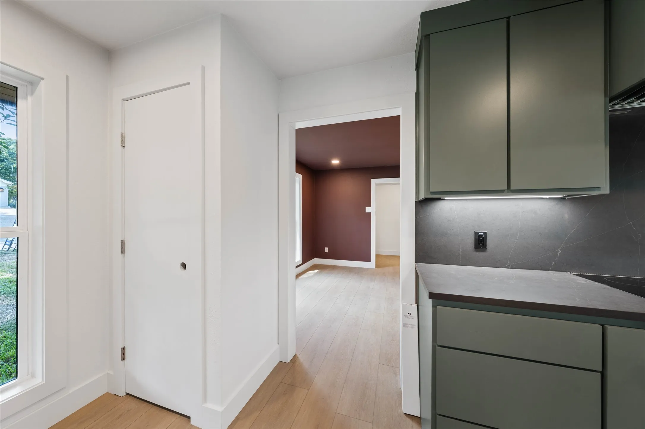 Installed soon: kitchen cabinetry hardware and light fixtures