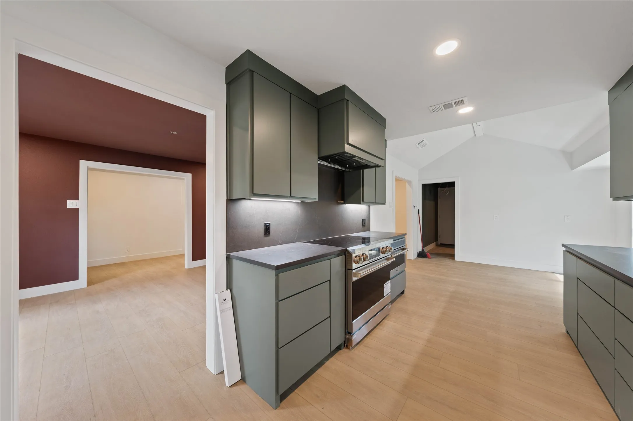 Installed soon: kitchen cabinetry hardware and light fixtures
