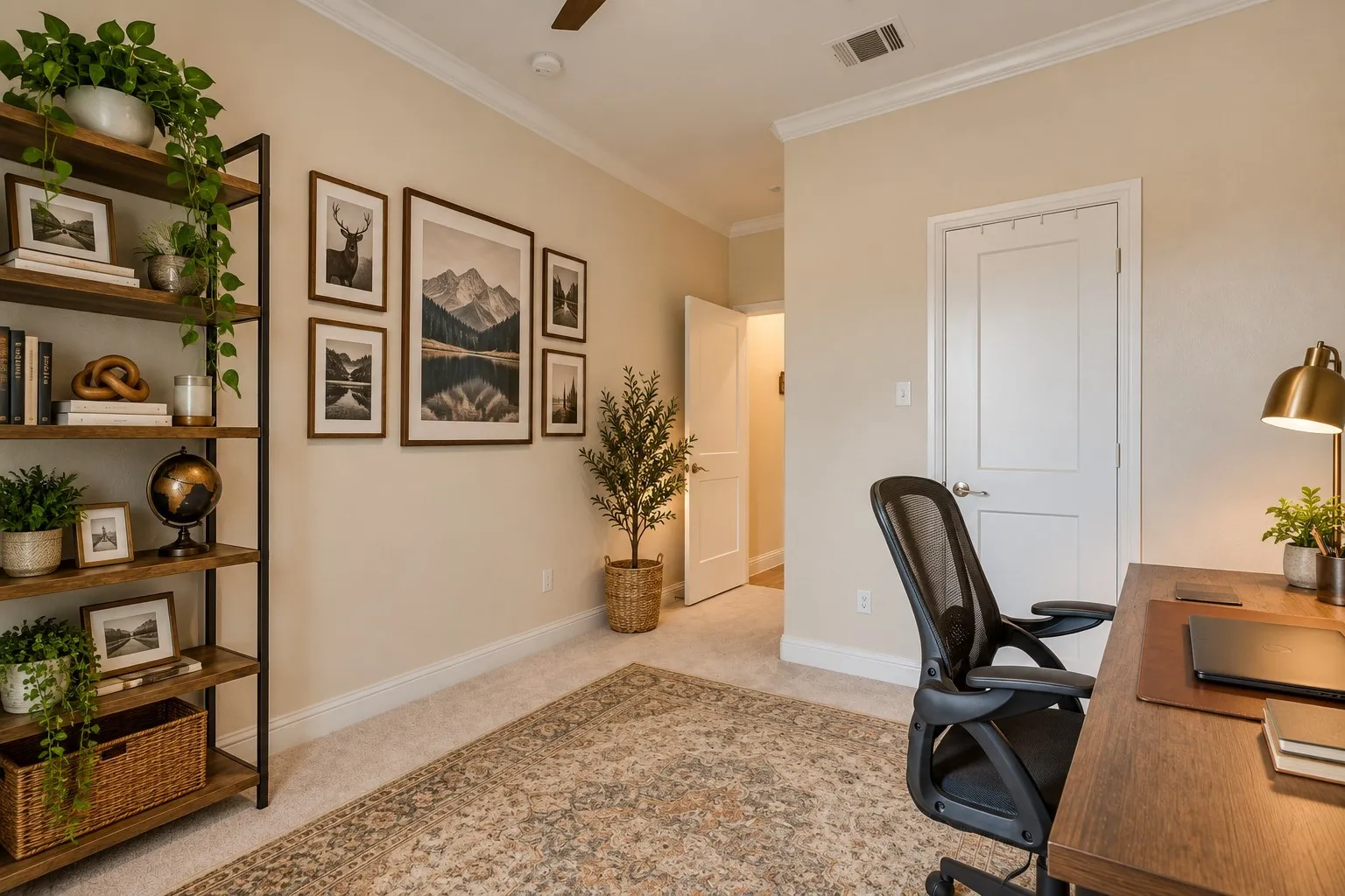bedroom 2 located on 1st floor makes a great office space