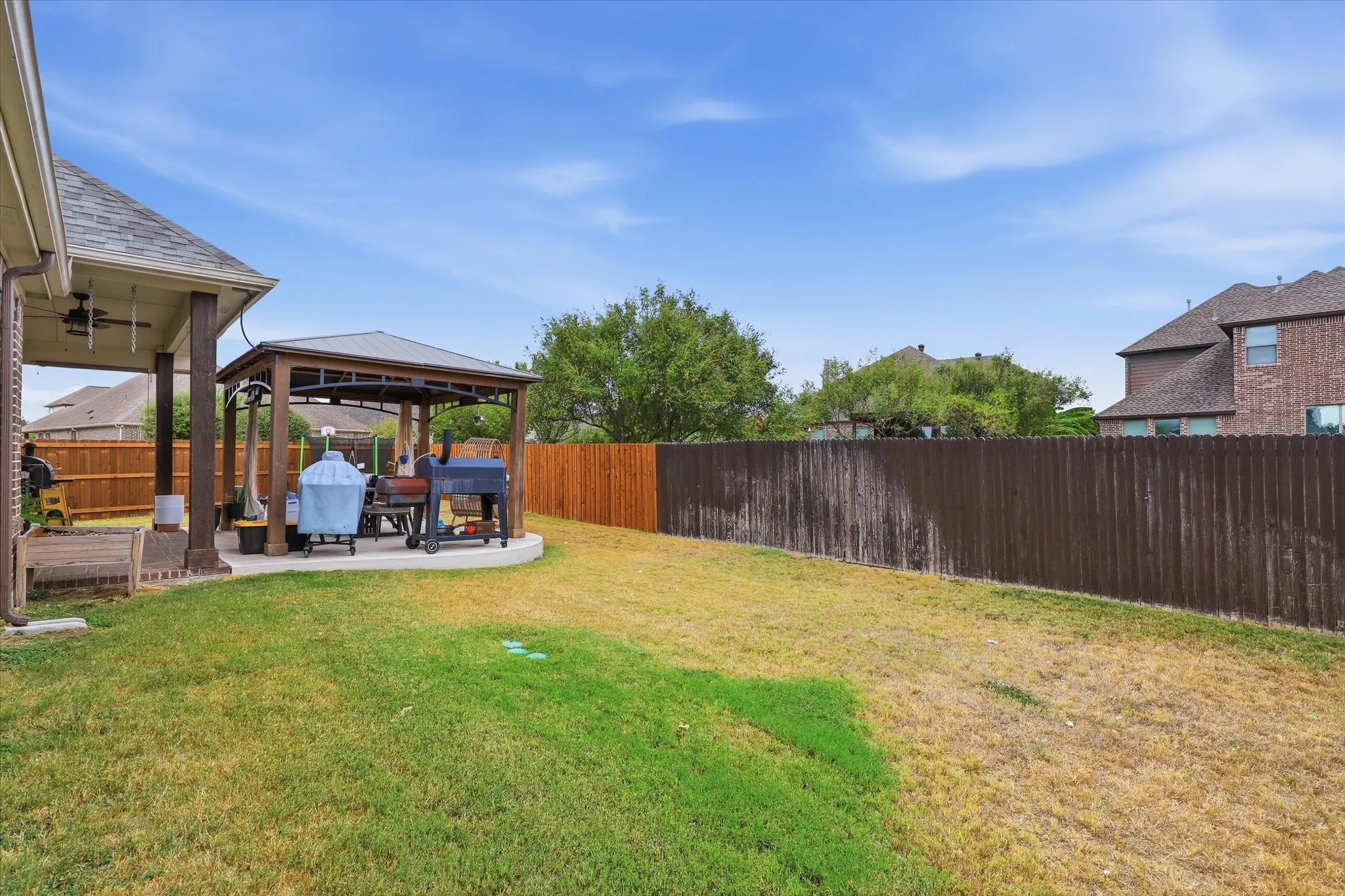 Nice size backyard