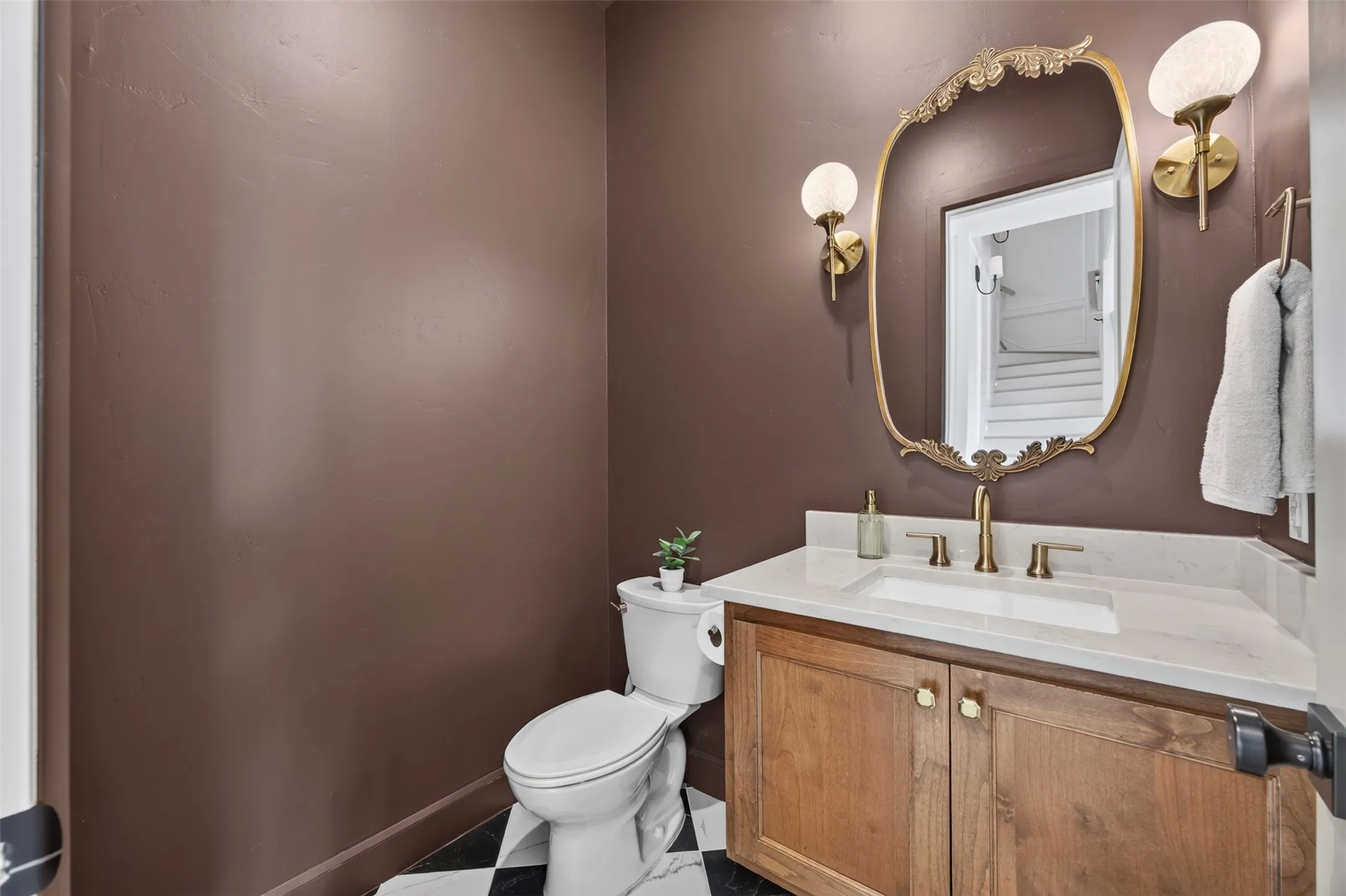 half bath near living room