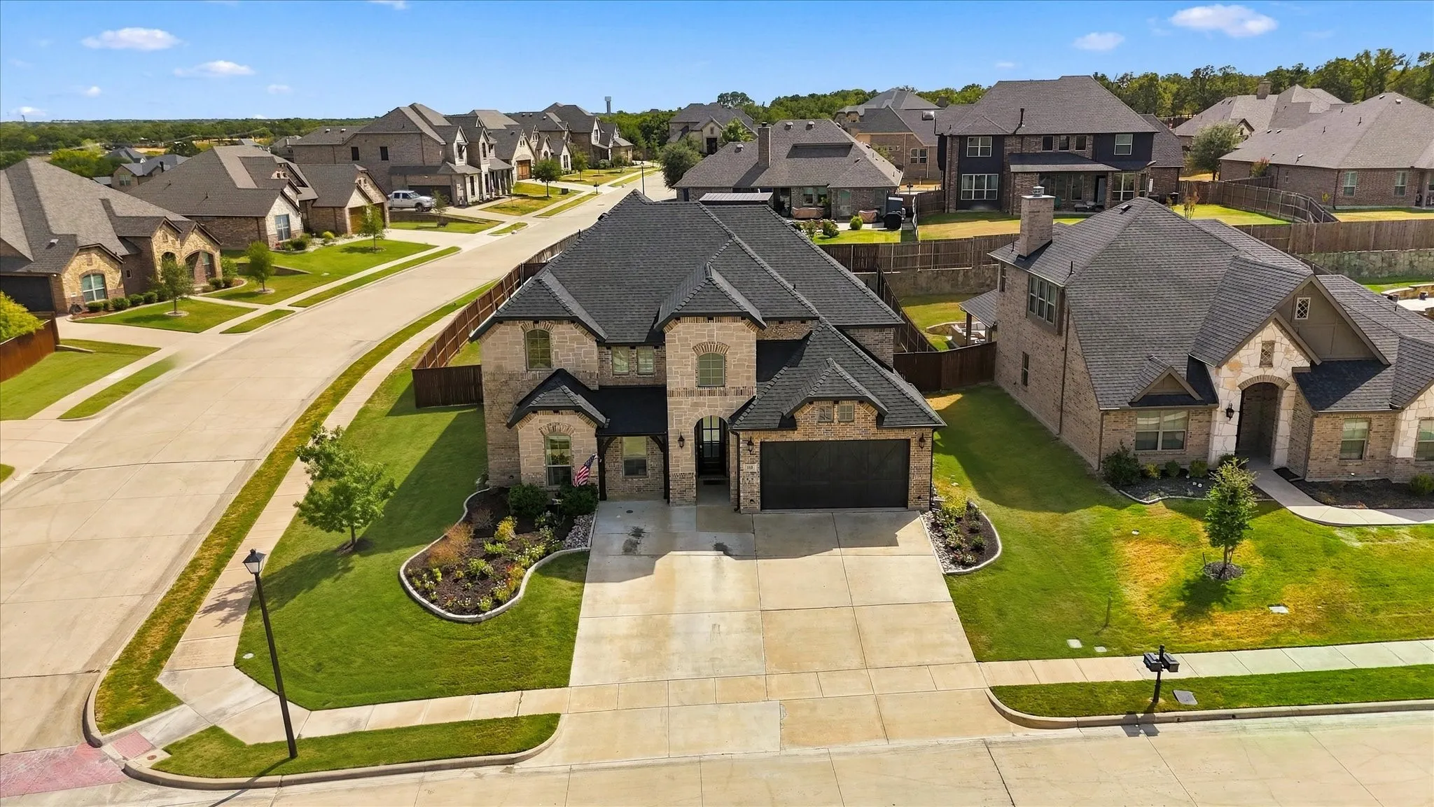 One view of the home on this awesome corner lot