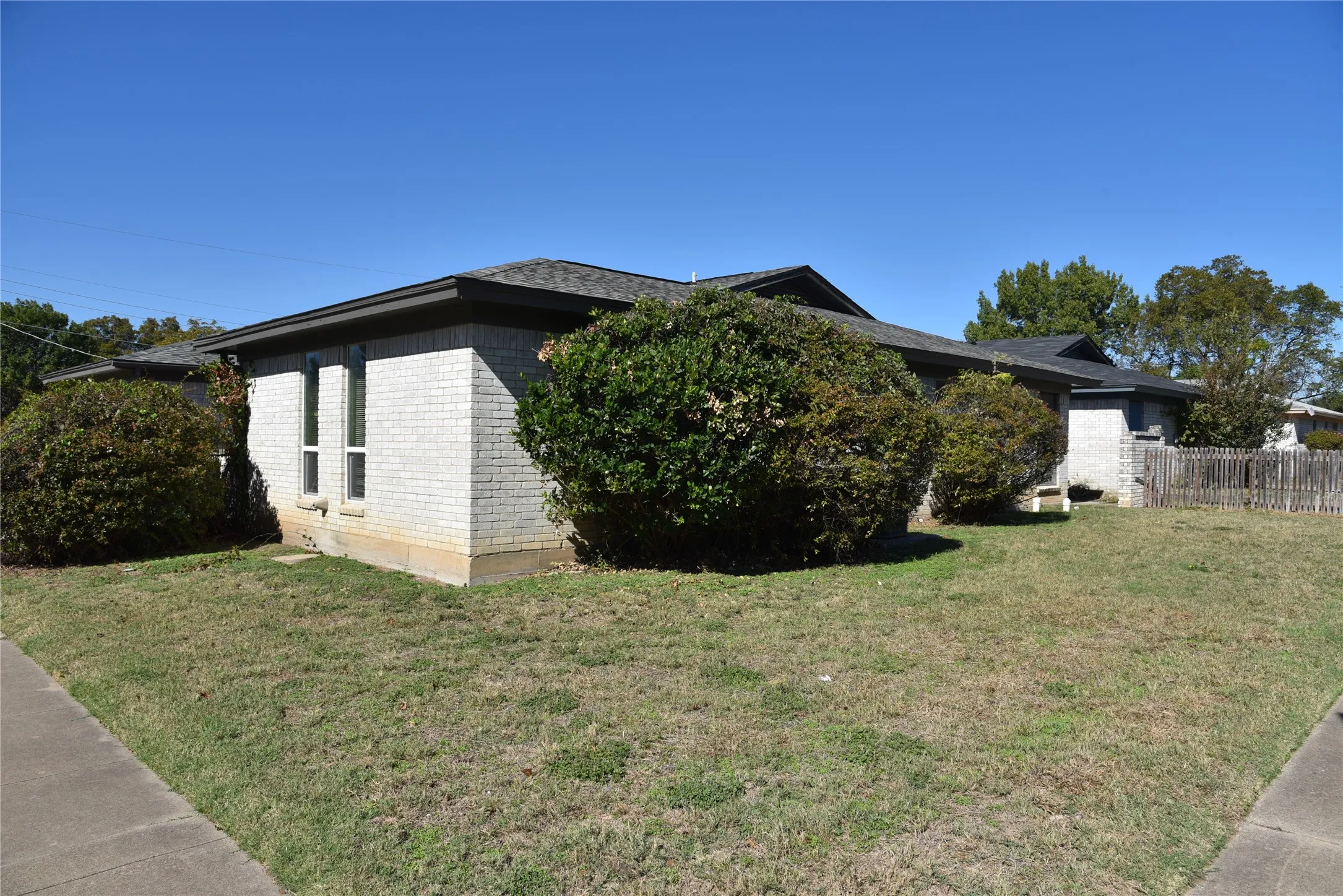 View of home's exterior with brick siding