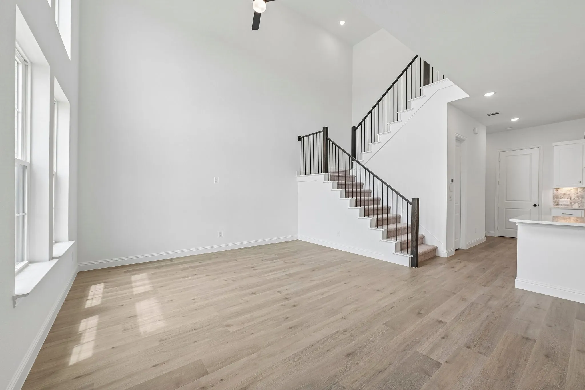 Our Austin floor plan offers an open and airy family room perfect for entertaining!