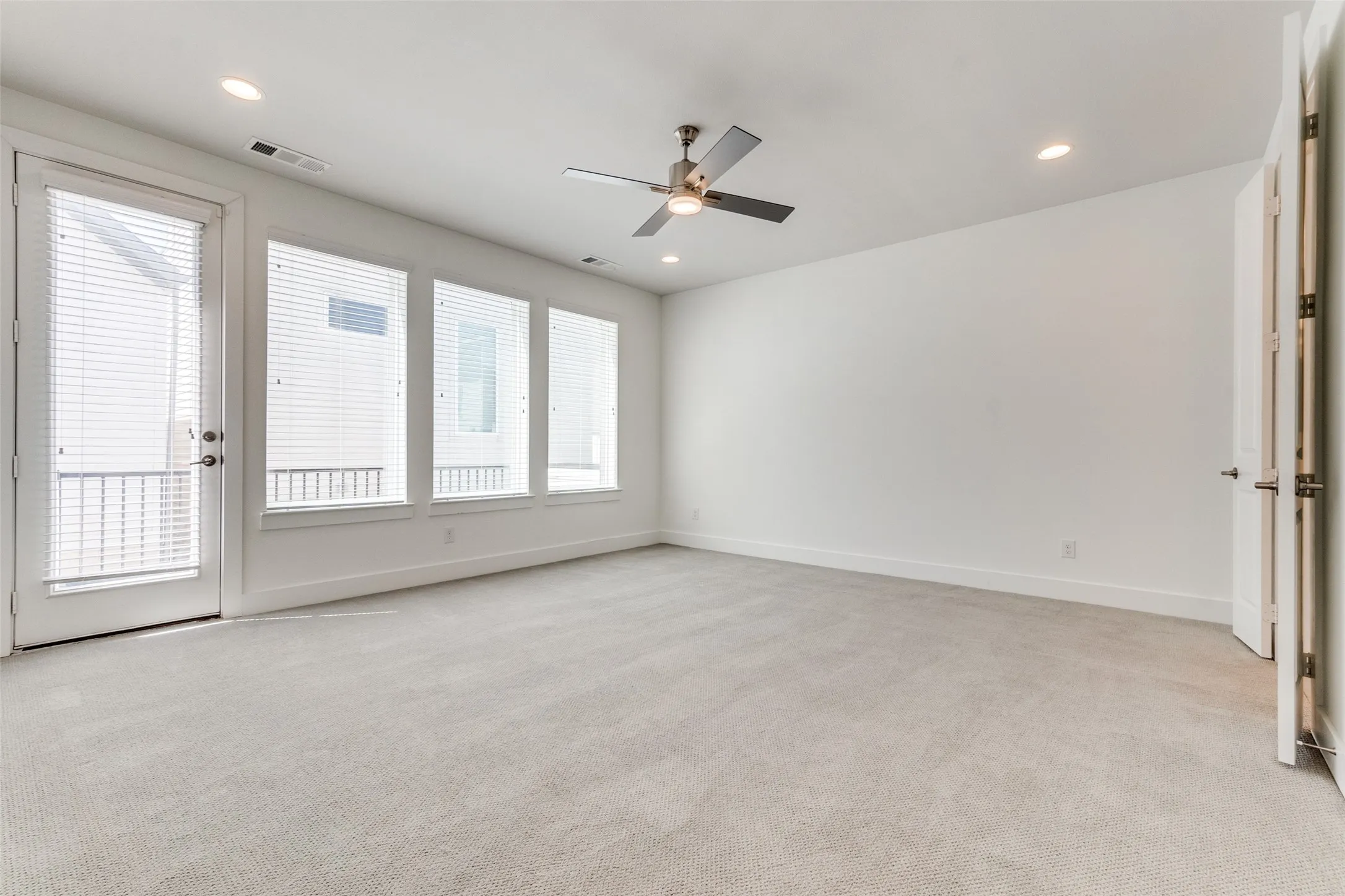 Enjoy the space of this spacious primary escape covering the entire third floor of the home complete with double vanity, large walk in closet, and private balcony.