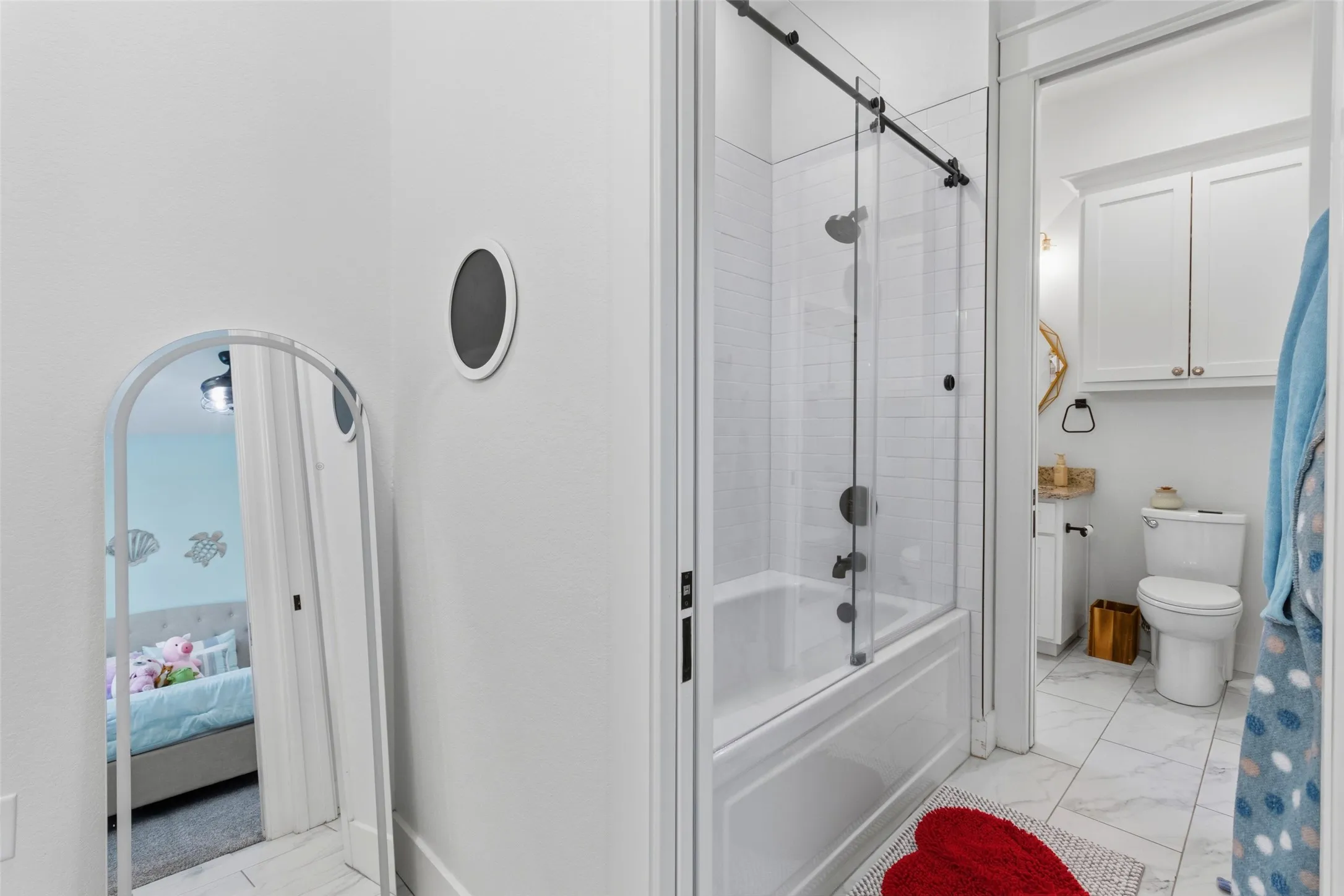 Jack and Jill Shared Shower/tub combo