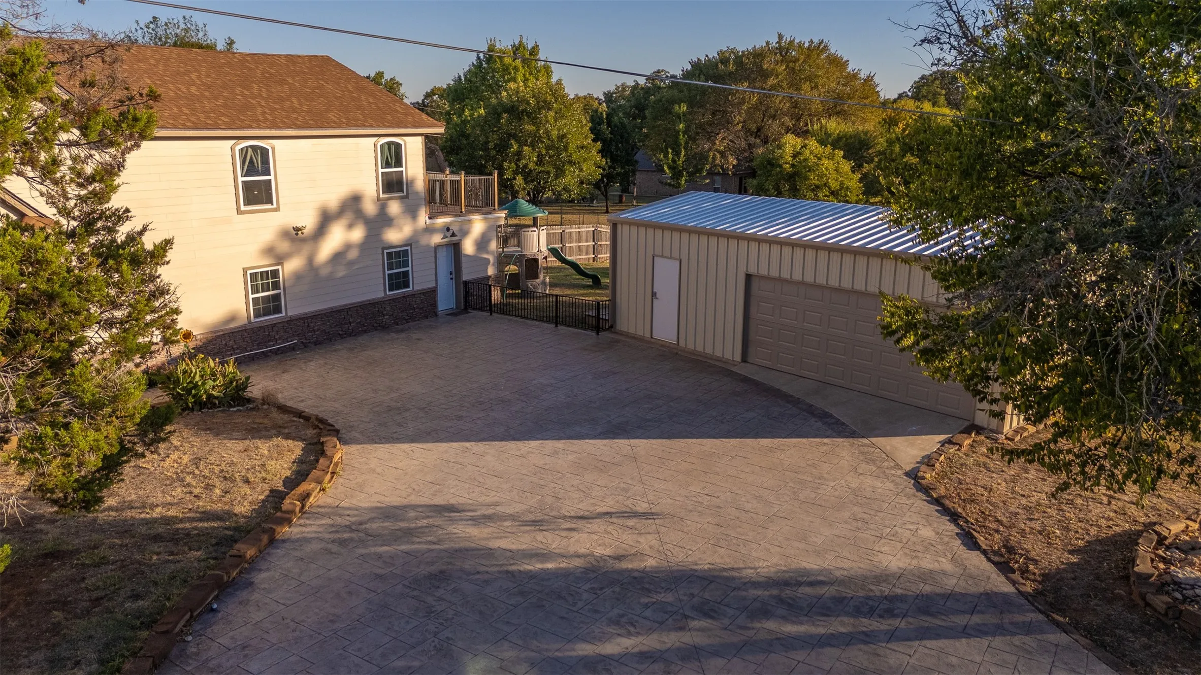 Front of home including garage