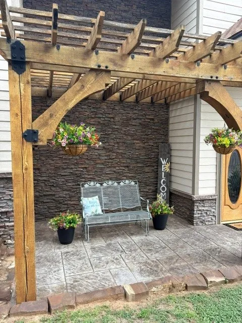Gazebo in front of home