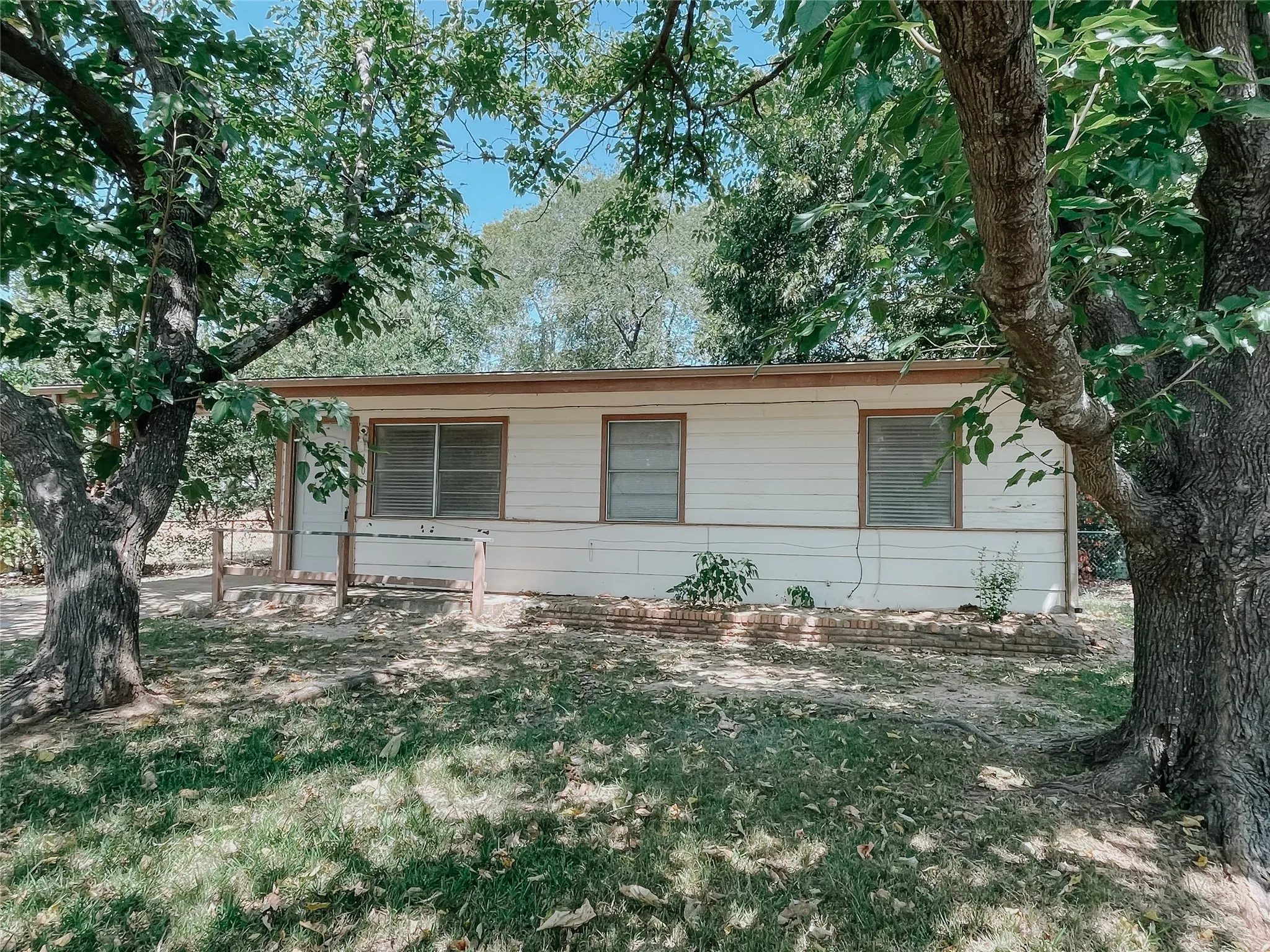 View of single story home