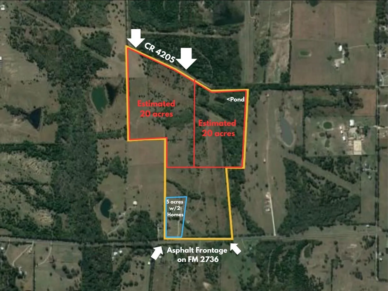 Estimated 20 acre purchase options