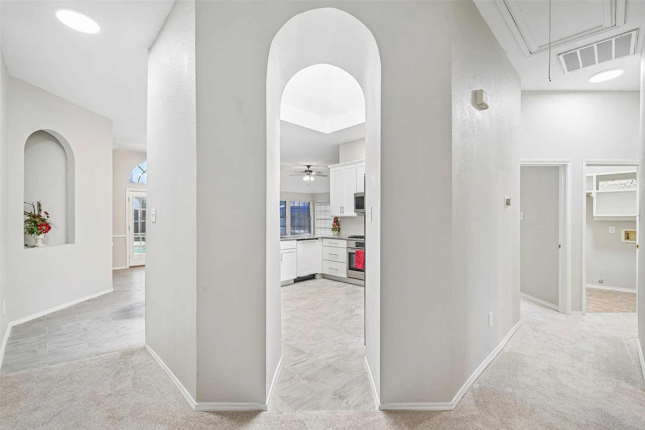 Archways define distinct areas