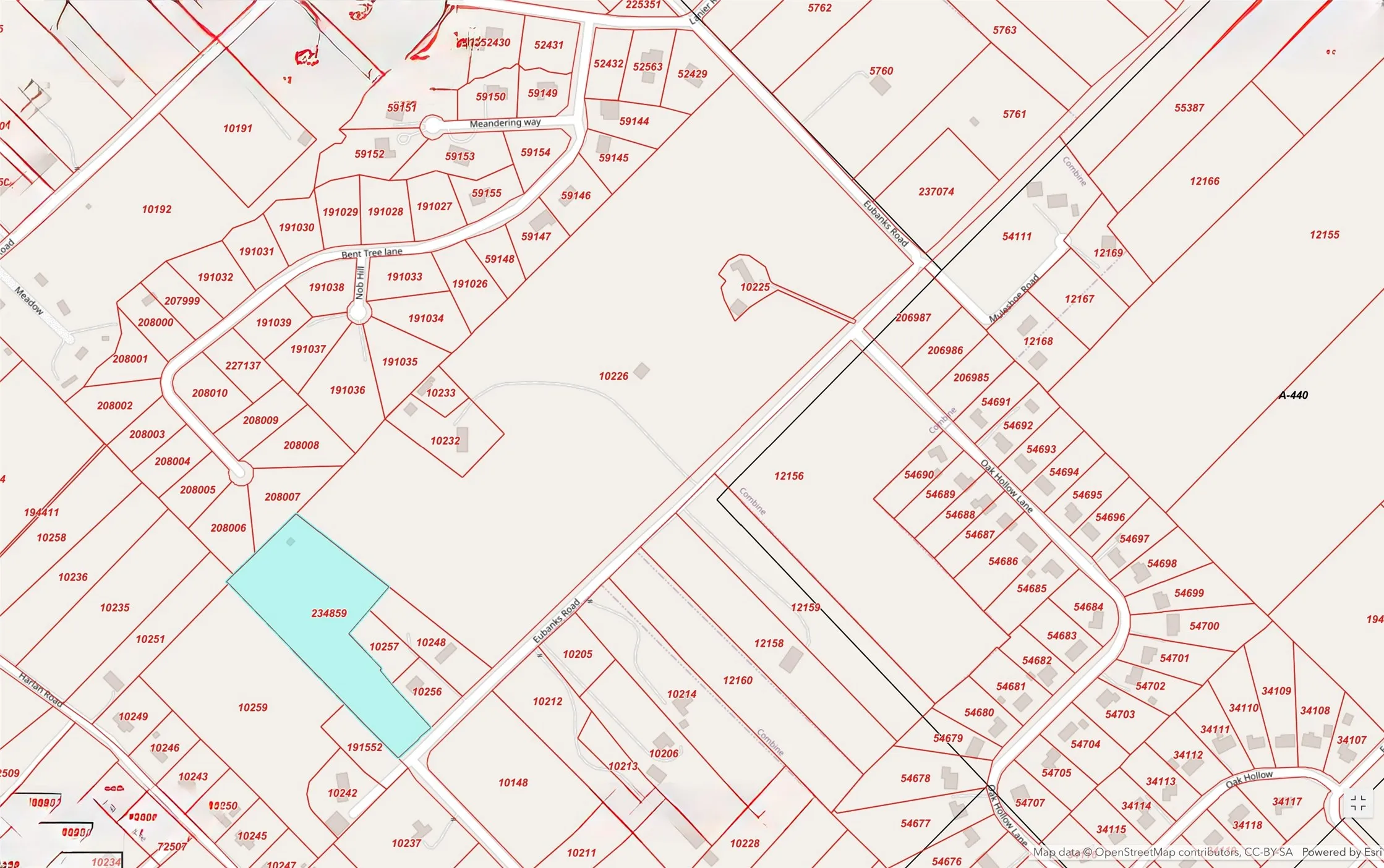 Plat Map. Illustrating the boundaries and parcel numbers of the property and surrounding land areas
