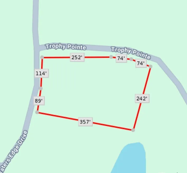 Property Boundary Map. Illustrating the perimeter and dimensions of the property