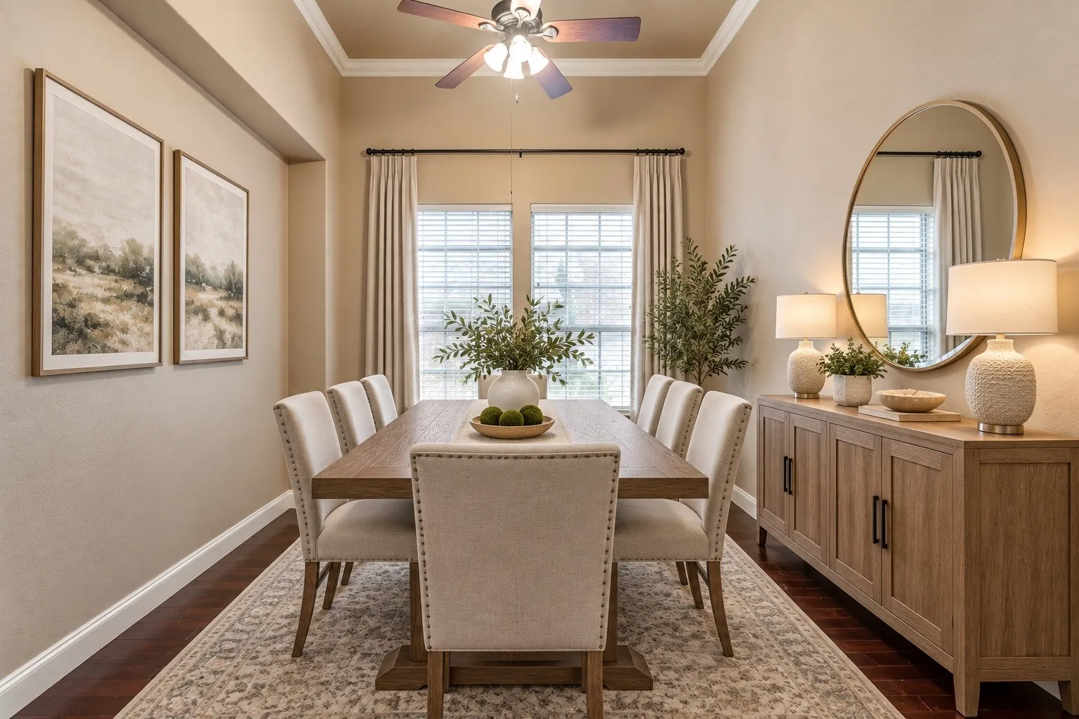 Formal Dining Room - Virtually staged with AI