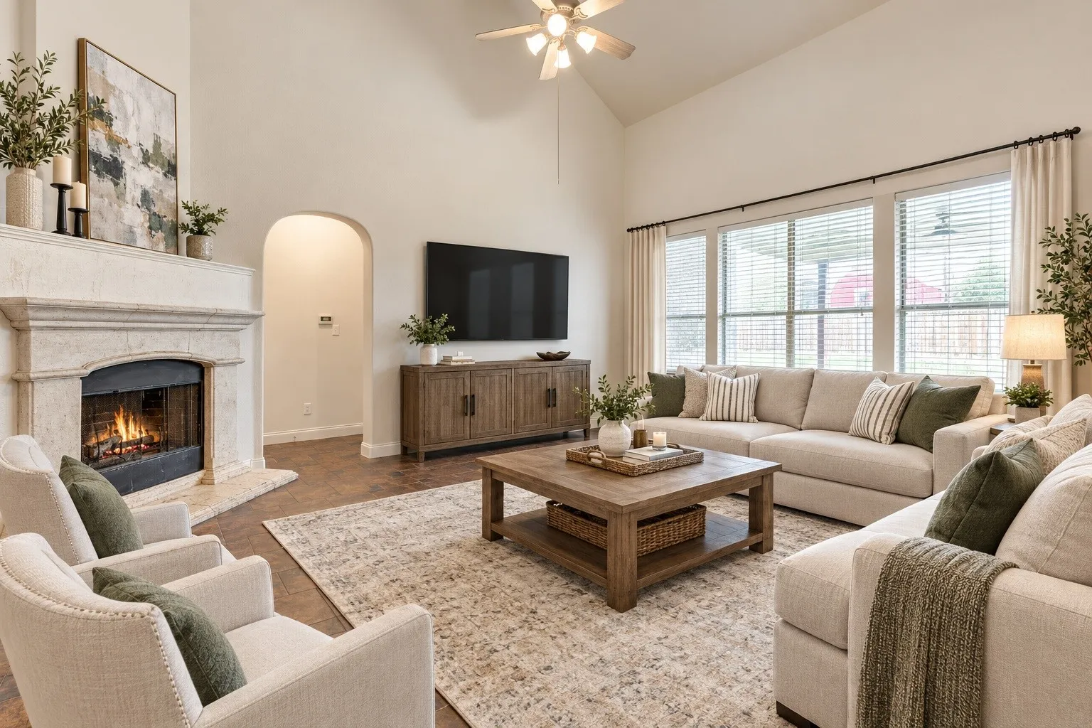 Living Room - Virtually staged using AI