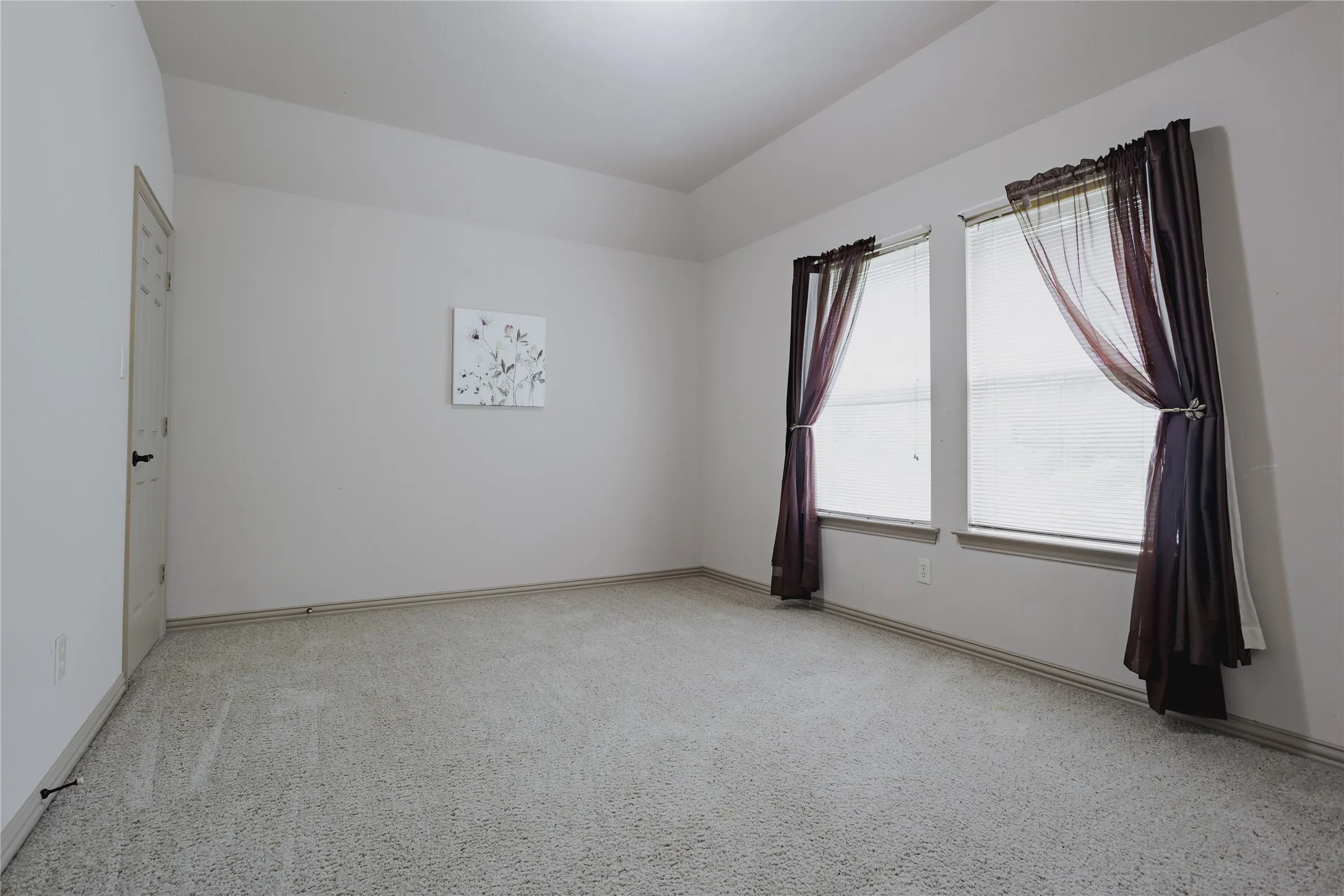 Neutral carpet flooring