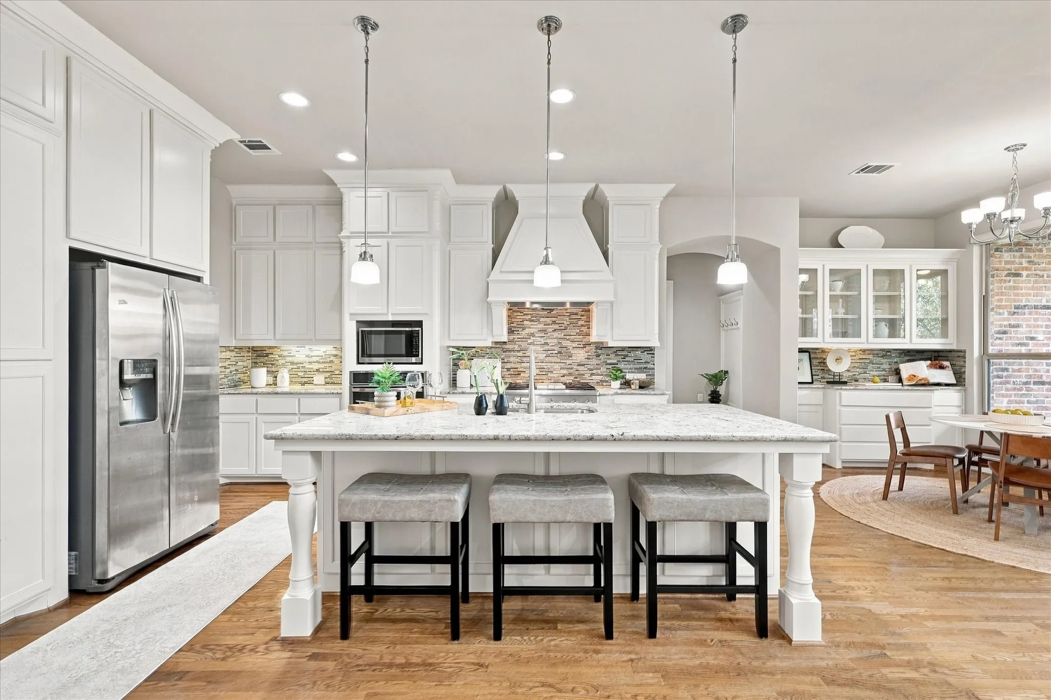 Gorgeous white kitchen with ample cabinet space