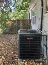 Exterior view of a central AC unit