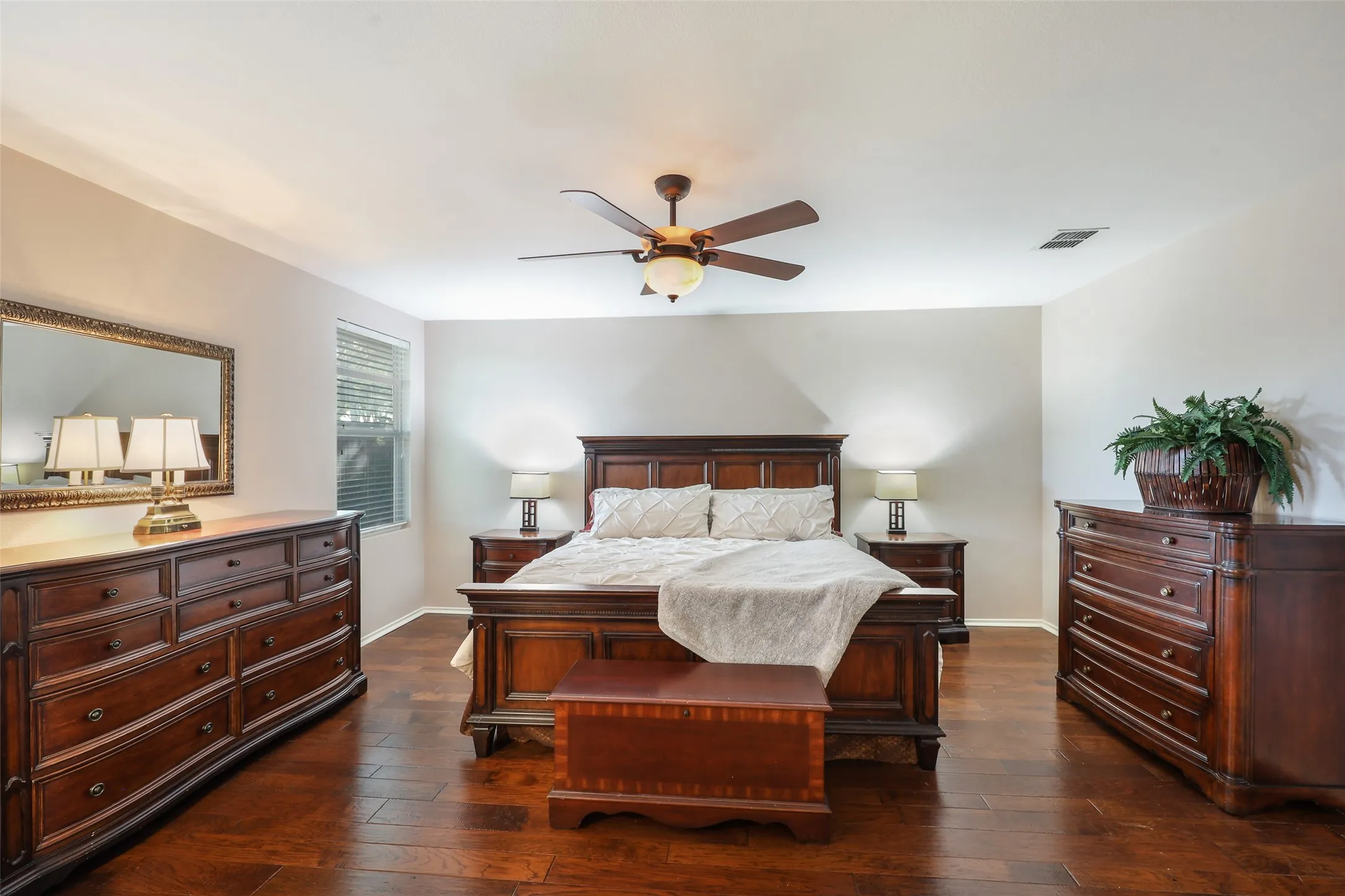 Hardwood flooring with a rich finish