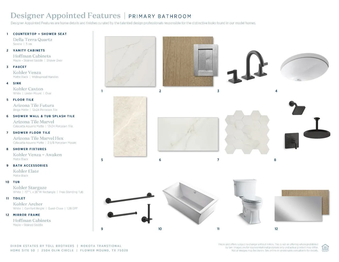 Nokota Transitional-Primary Bathroom Selections
