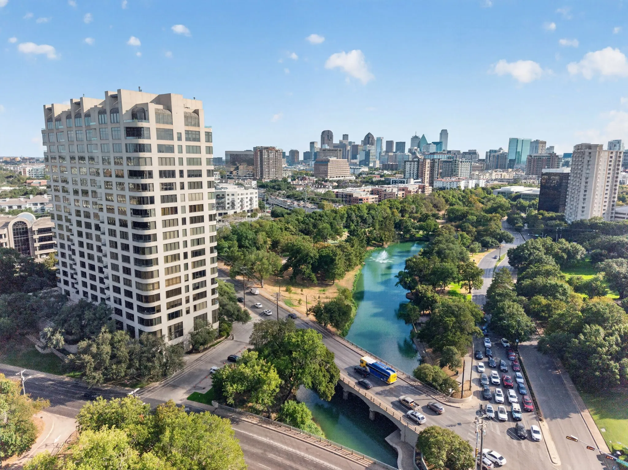 Enjoy views of Turtle Creek