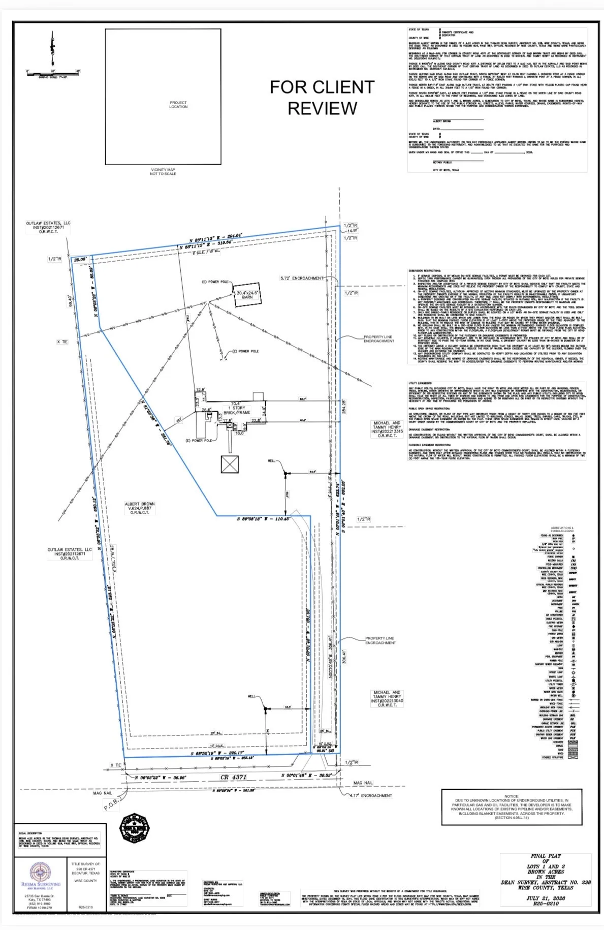 Preliminary plat