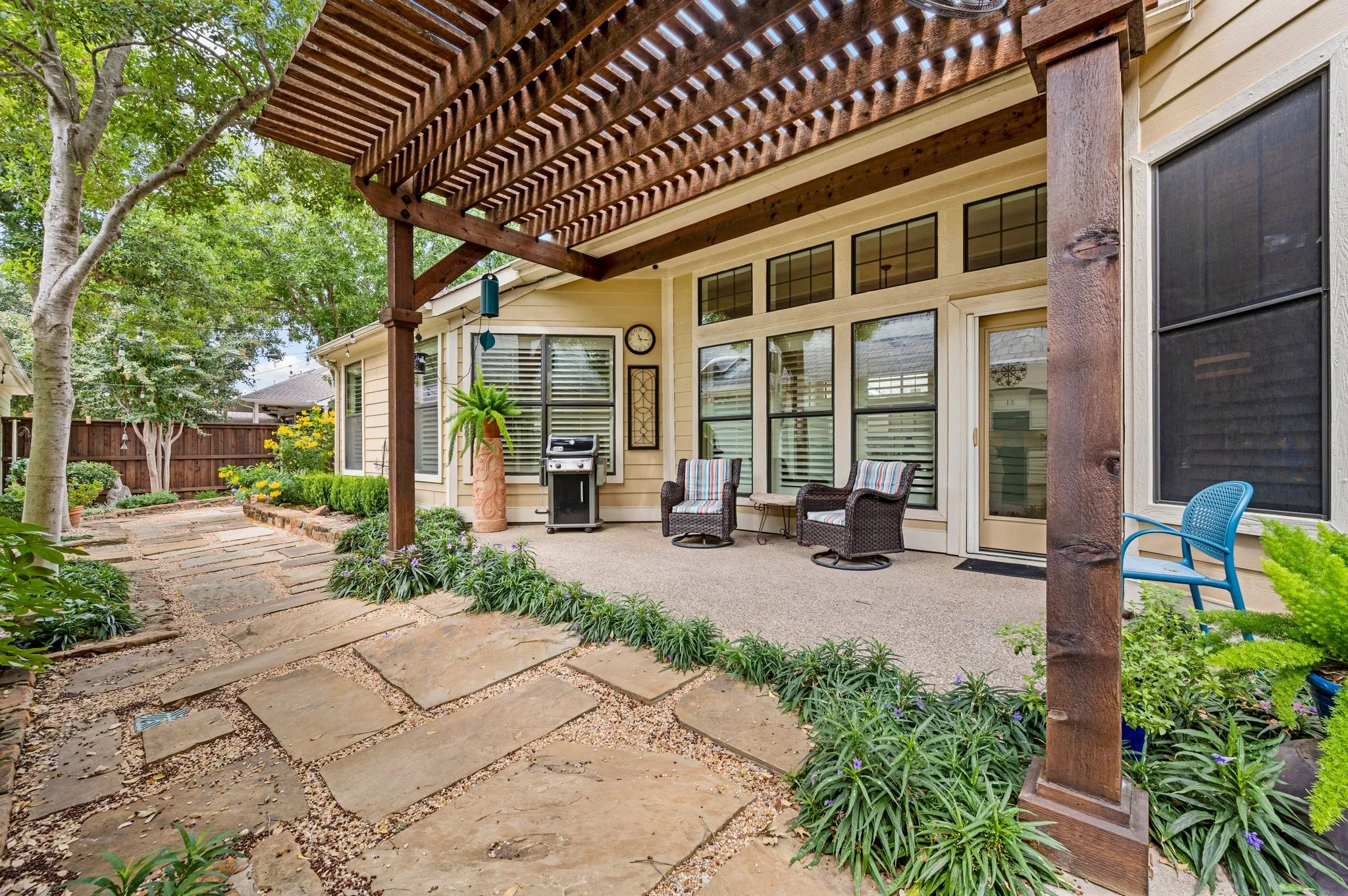 Wonderfully landscaped yard
