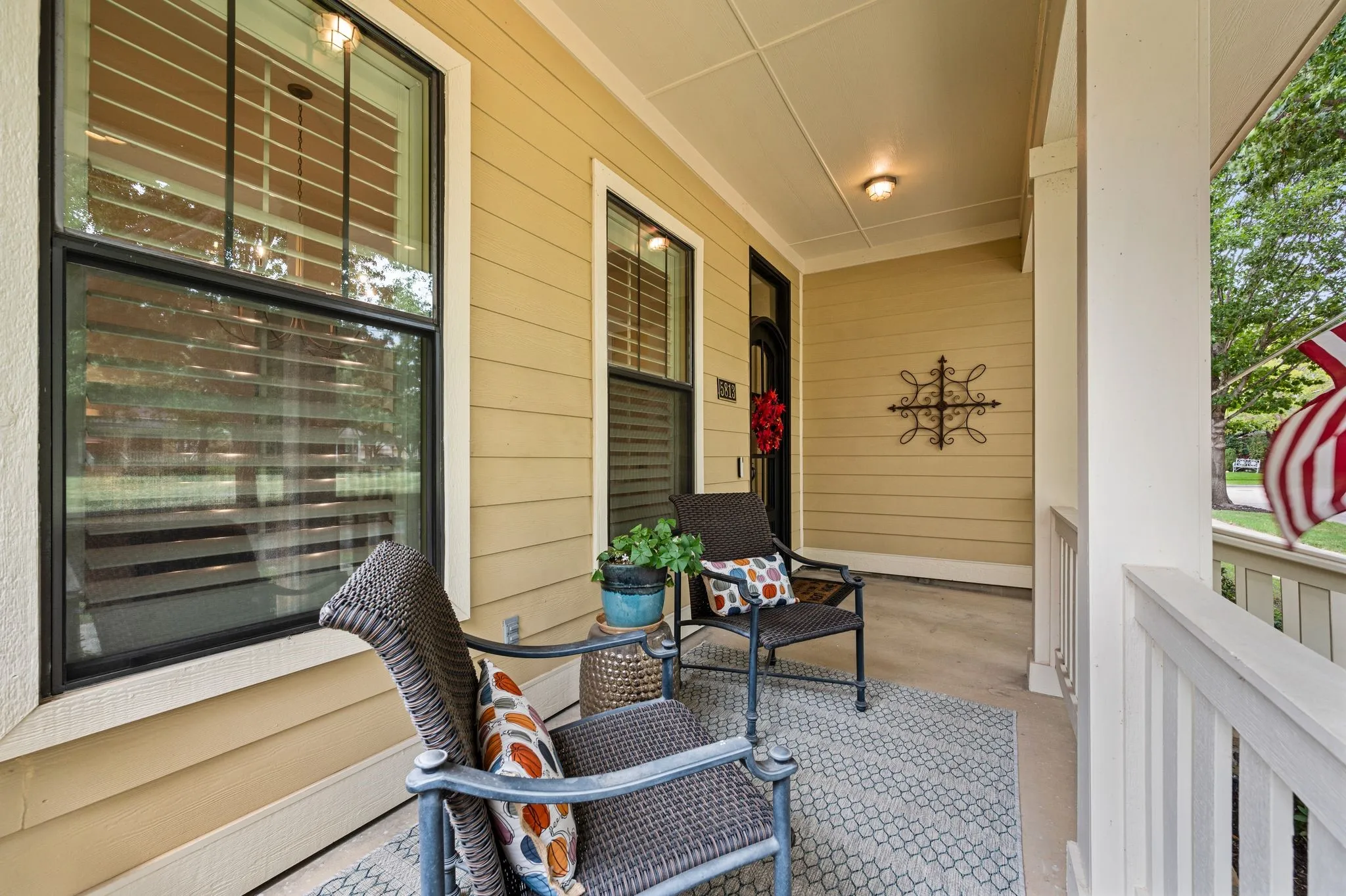 Inviting front porch