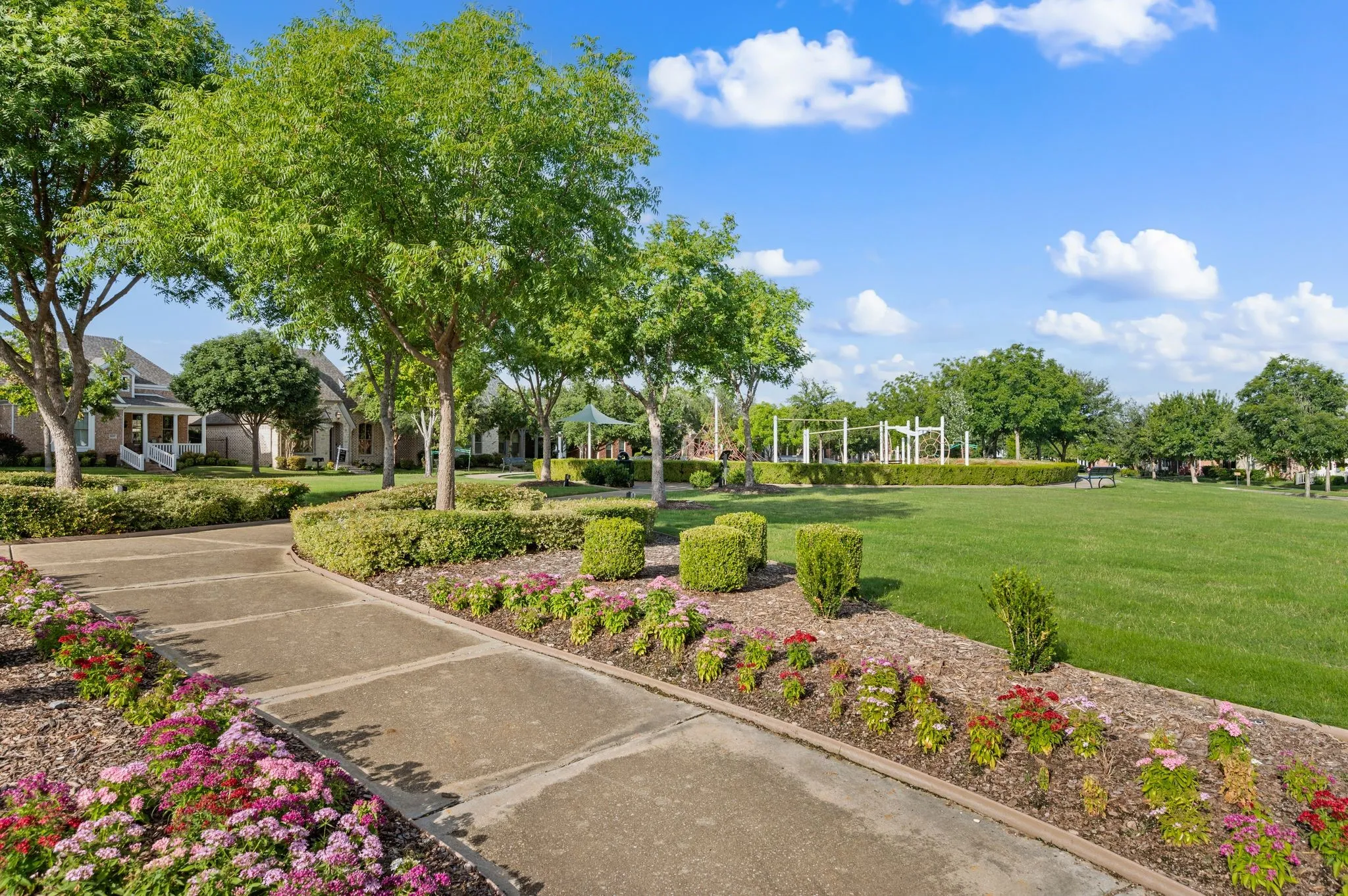 Beautifully landscaped neighborhood