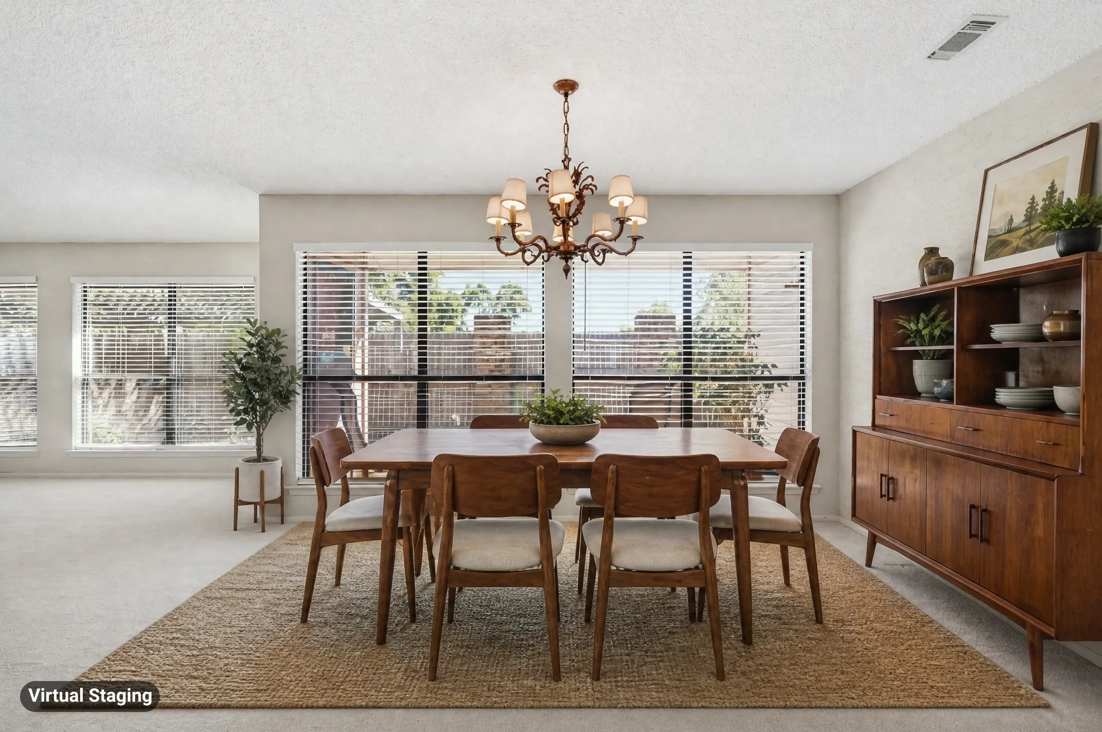 Recessed lighting, wood-finish flooring, and multiple windows