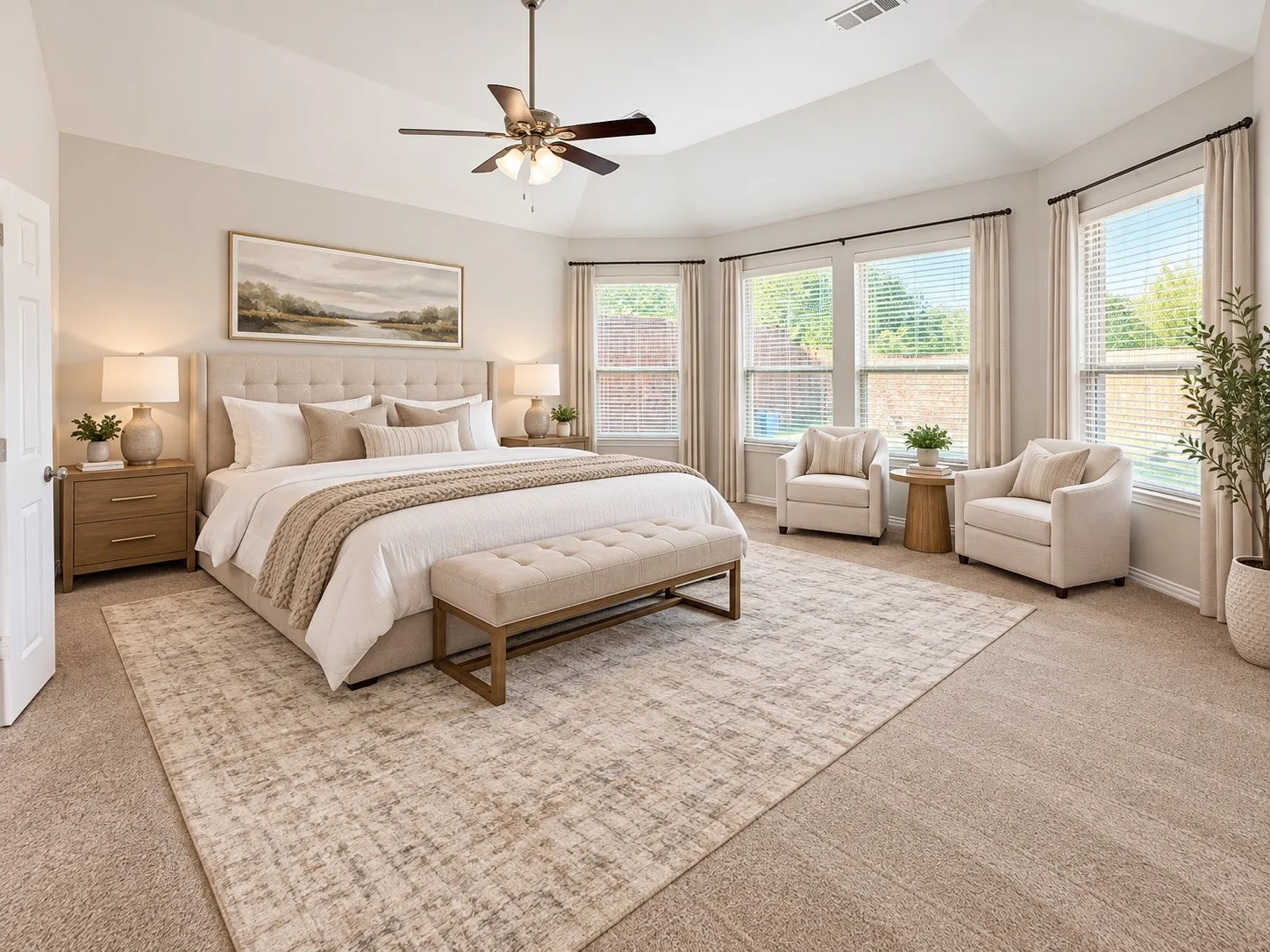 Master Bedroom AI Staged