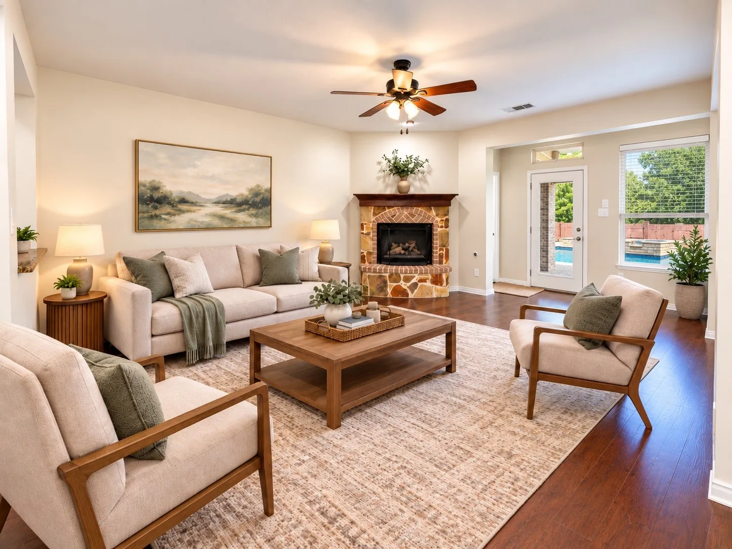 Living Room AI Staged