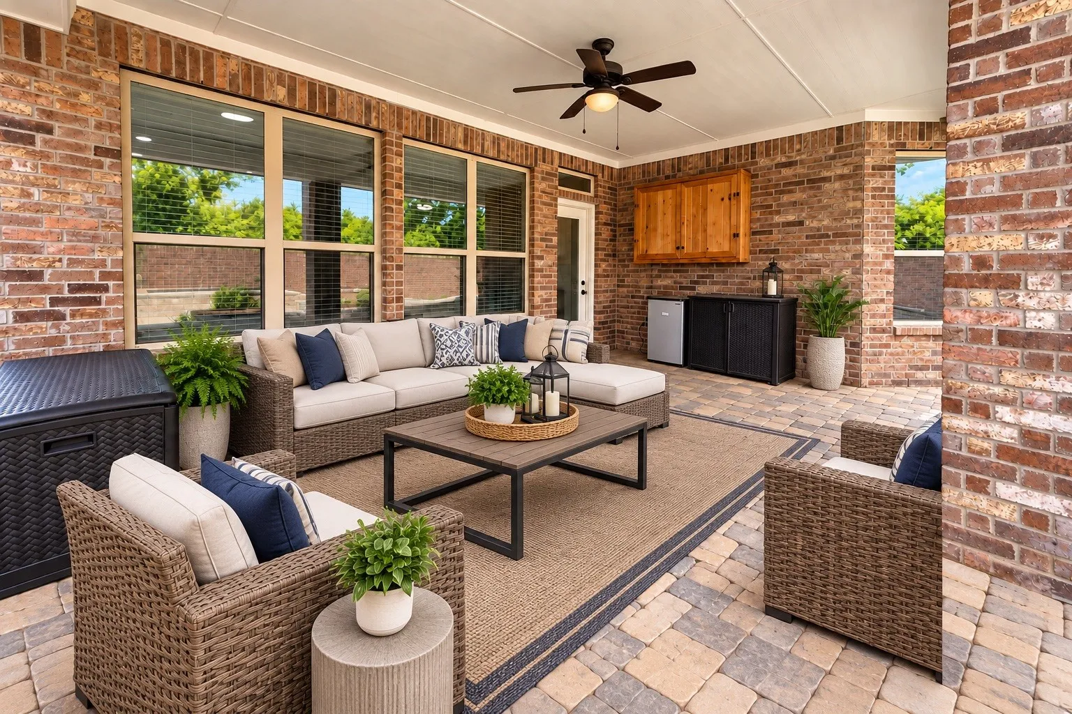 Covered Porch AI staged
