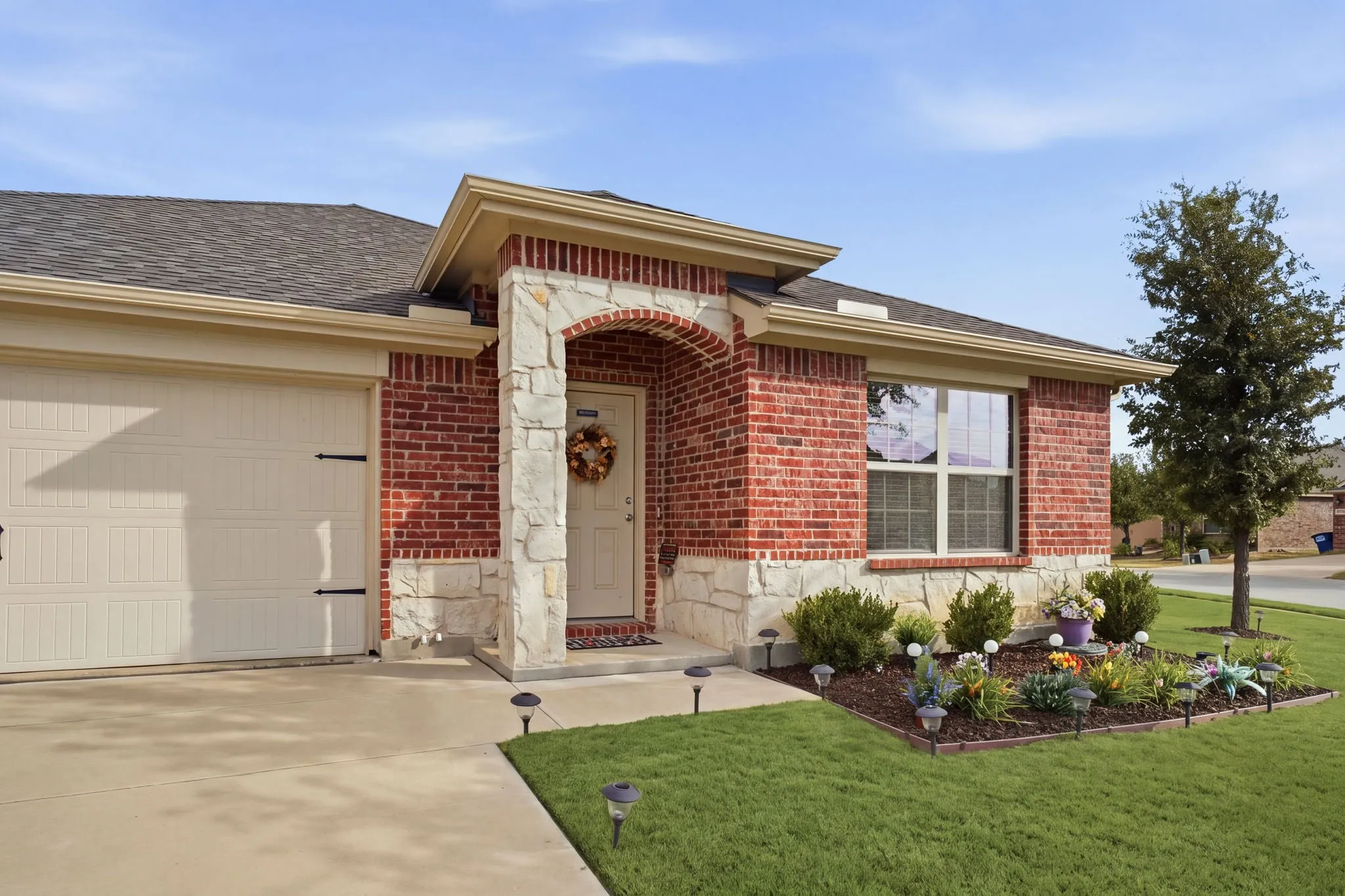 Note the pretty landscaping the seller added.