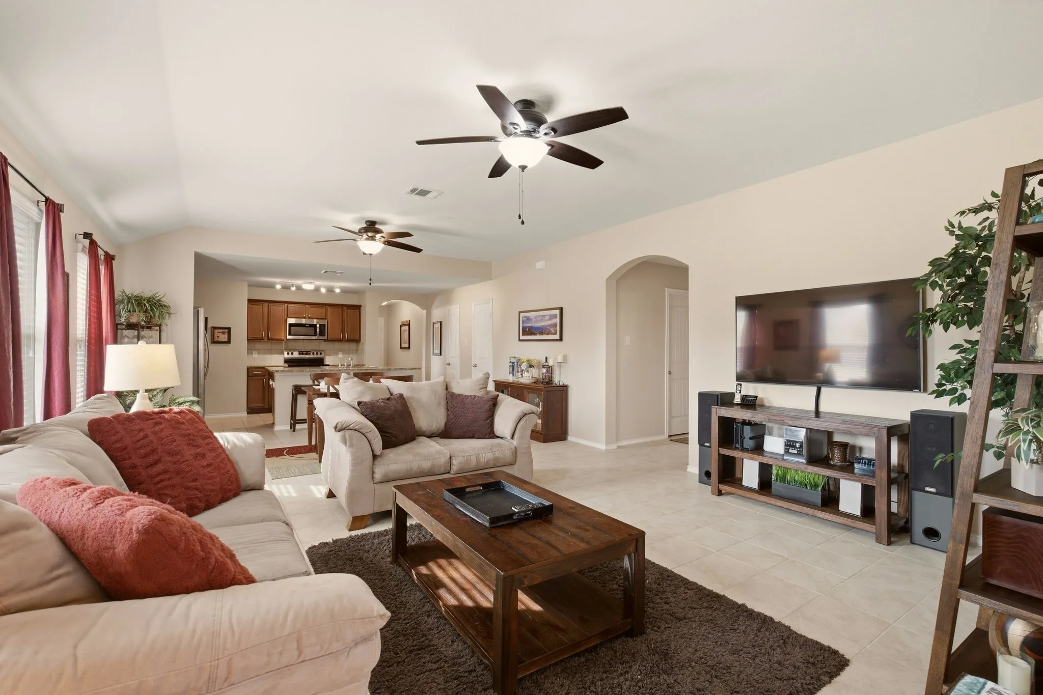 Quick peak at this fabulous living room, spacious enough for multiple furniture pieces & open flow for entertaining as well.