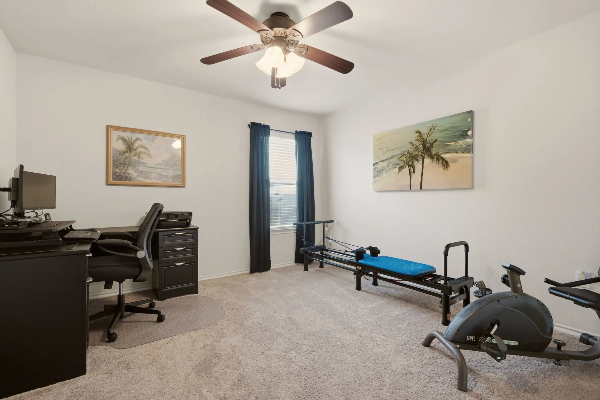 The seller uses bedroom 4 as an office & exercise room.