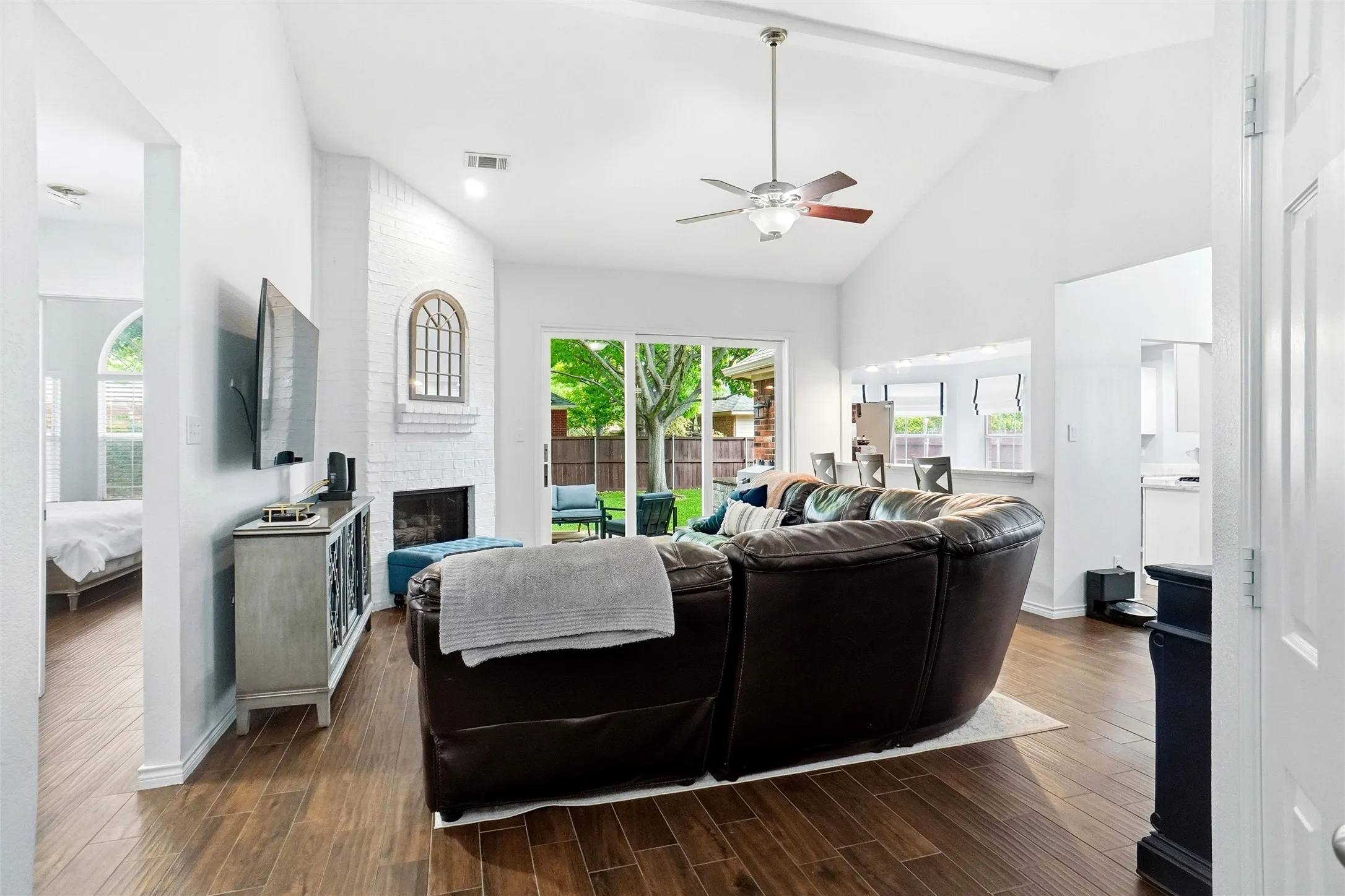 Spacuious Living with beautiful follding sliding doors.  Lot's of improvements and updaates