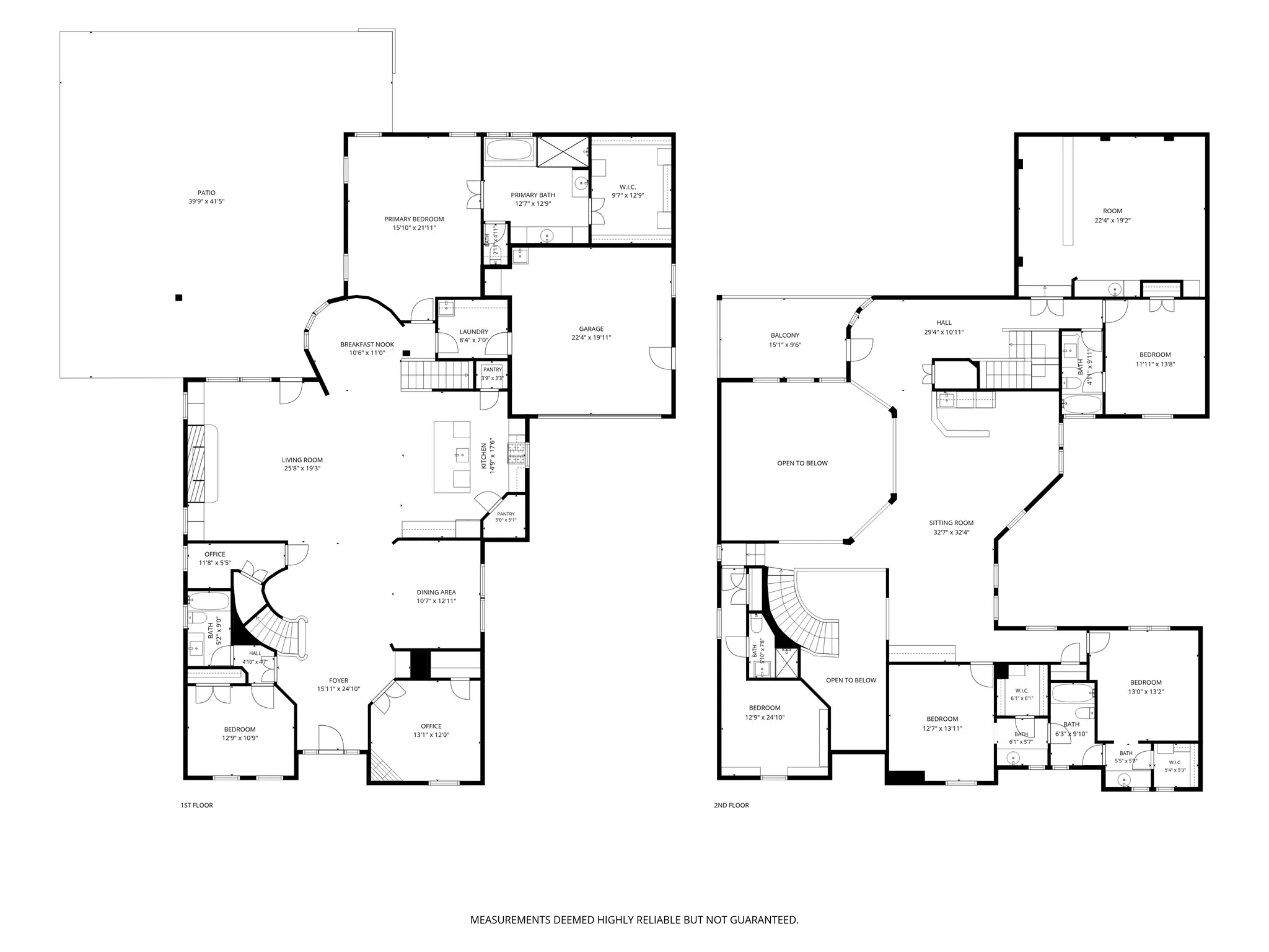First and Second Floor Floor Plan