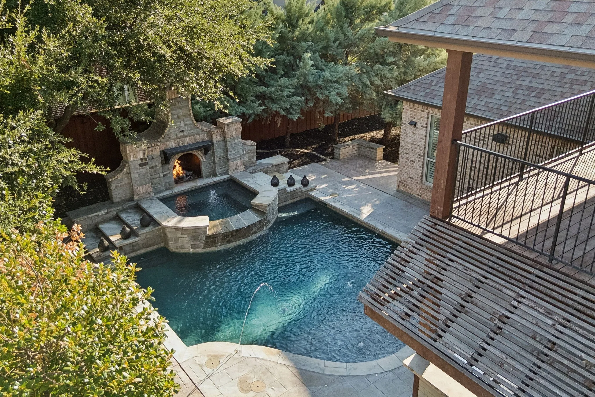 Custom designer pool perfect for entertaining
