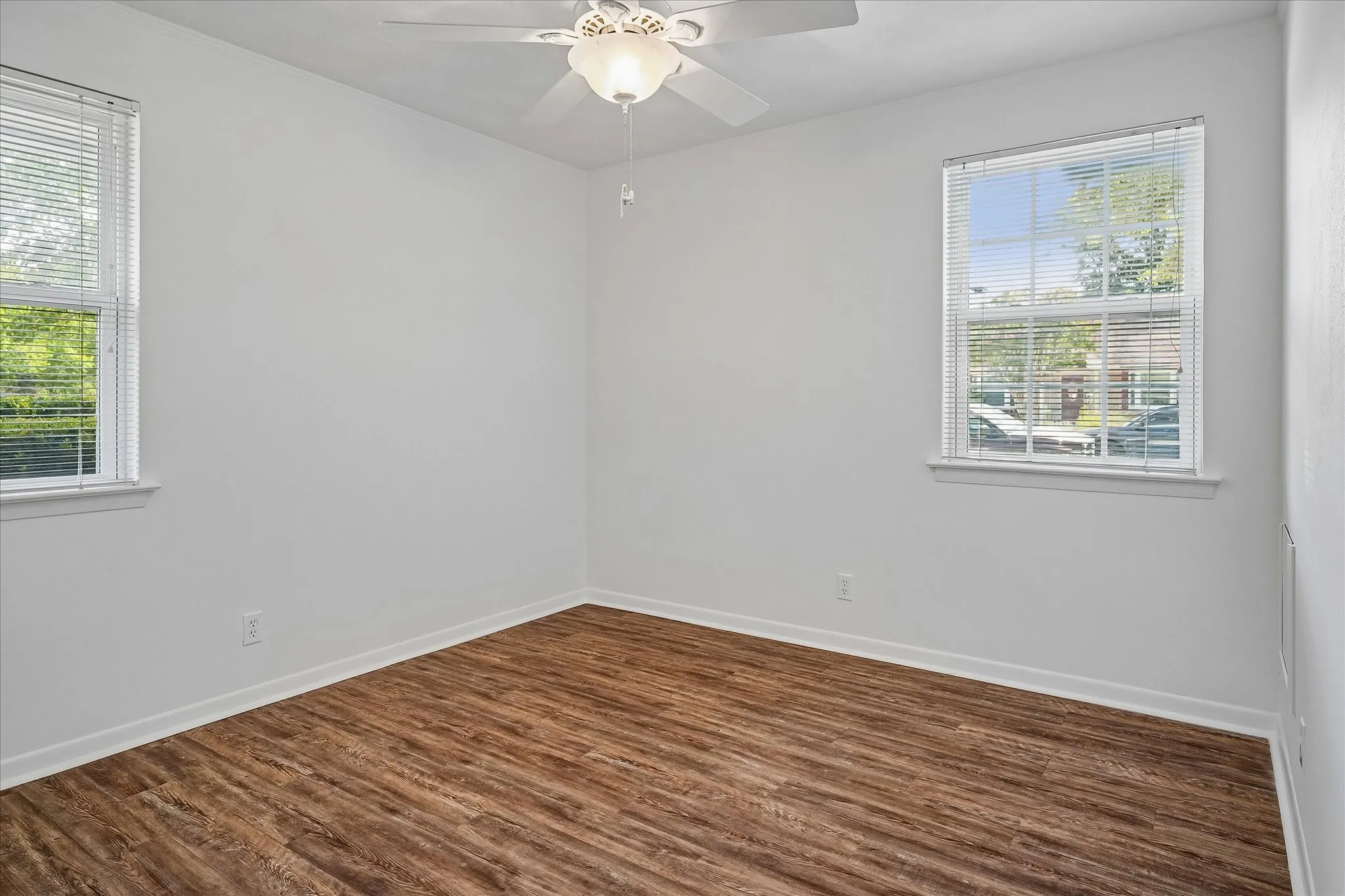 This large bedroom is right next to the larger bathroom