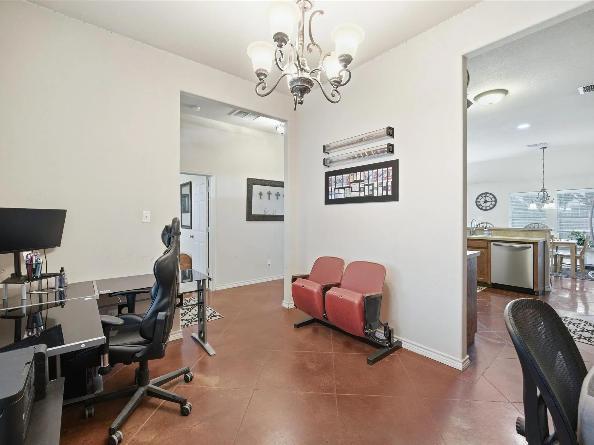 Home office that could be a formal dining room