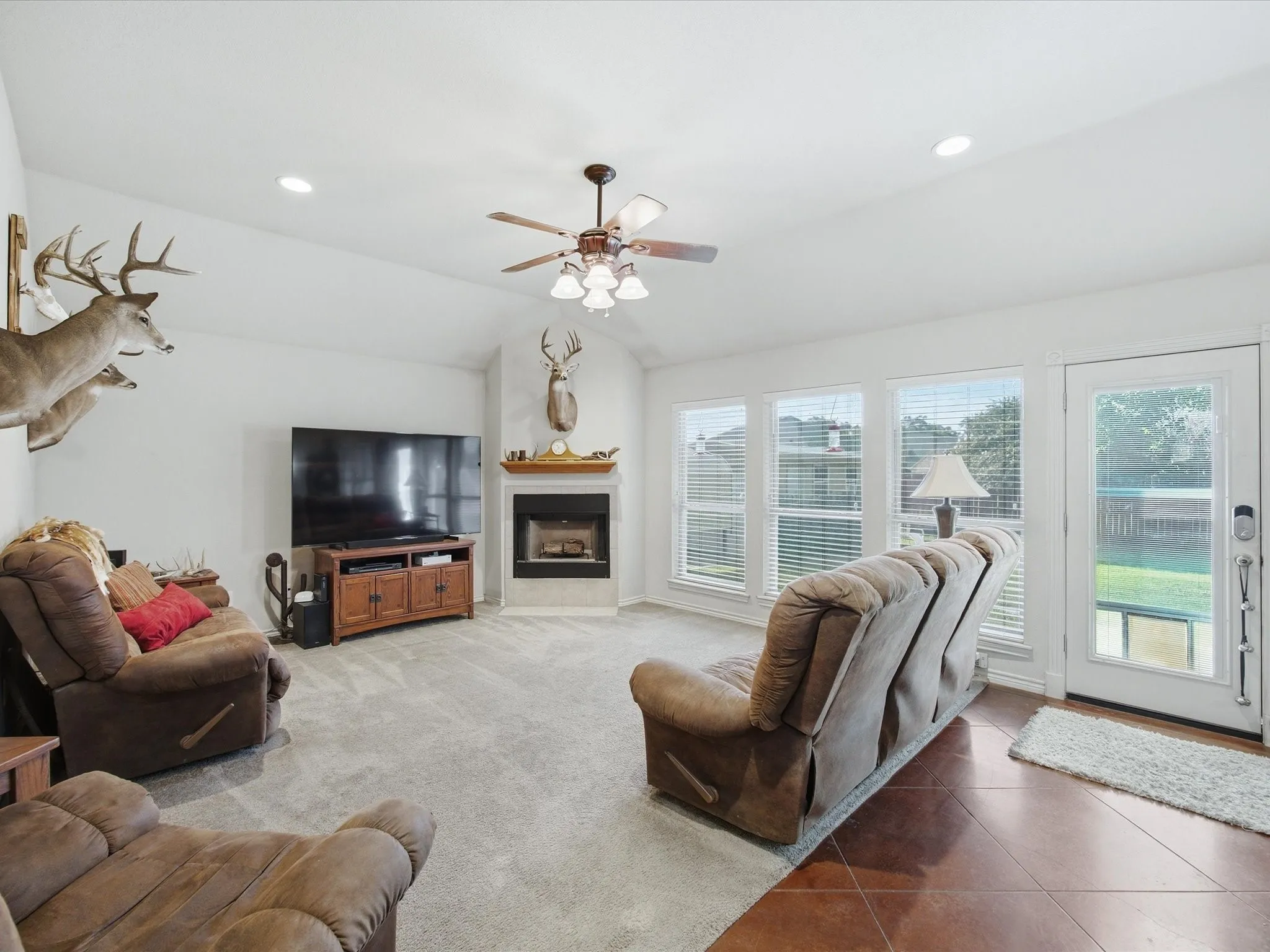 abundant natural light and a view of the backyard from the living space