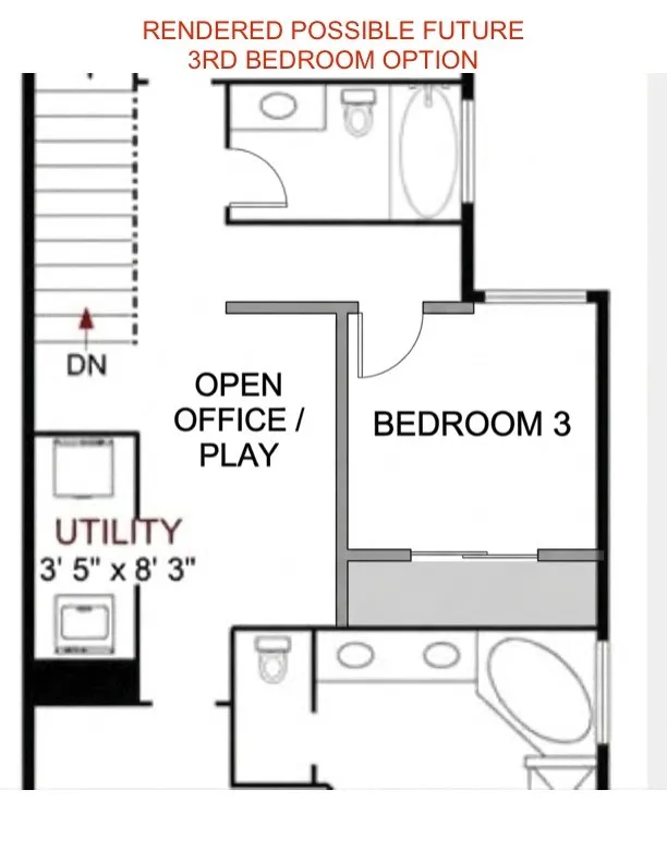 RENDERED INSPIRATION #2 FOR A POSSIBLE FUTURE 3RD BEDROOM