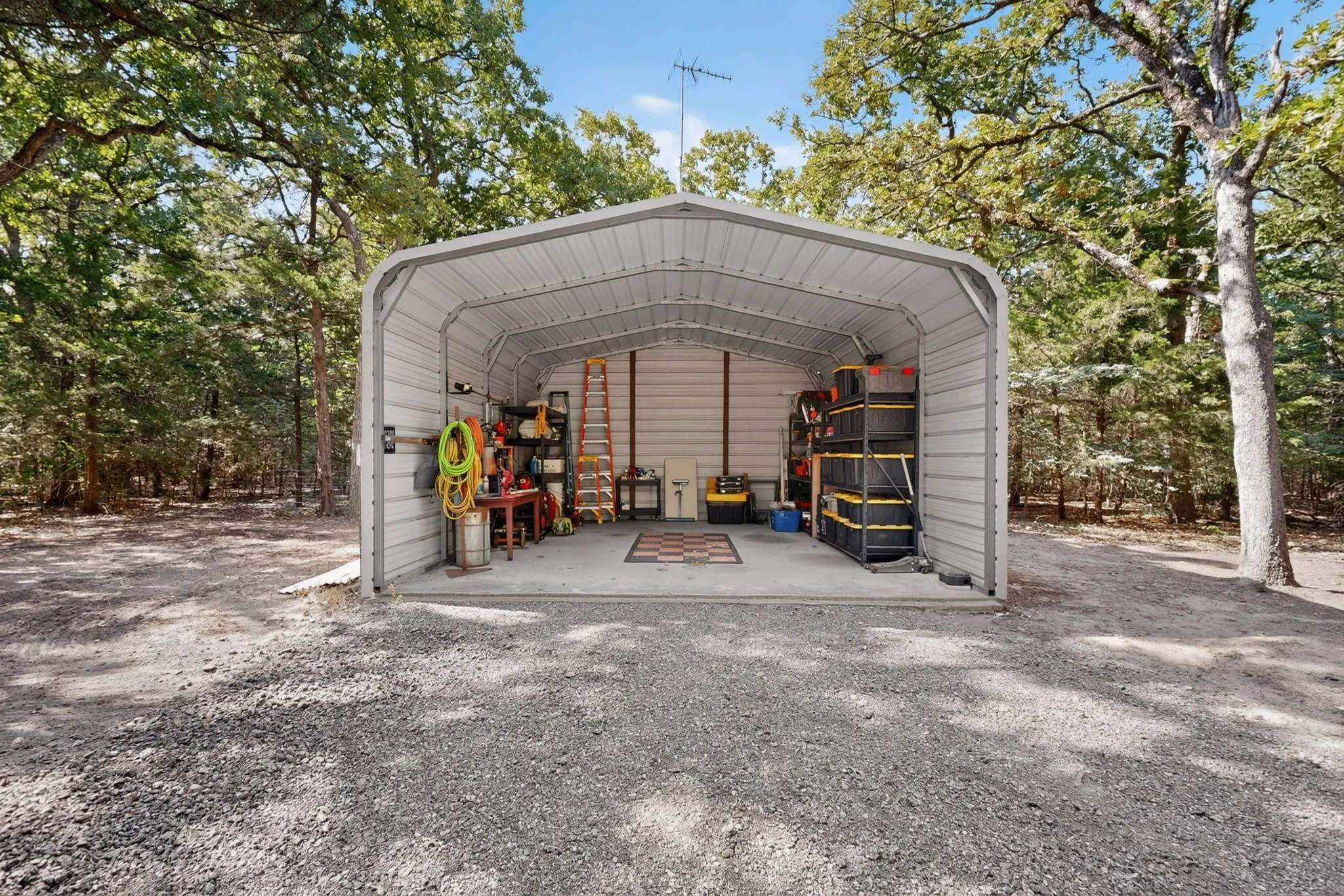 Implement Shed with Concrete Flooring