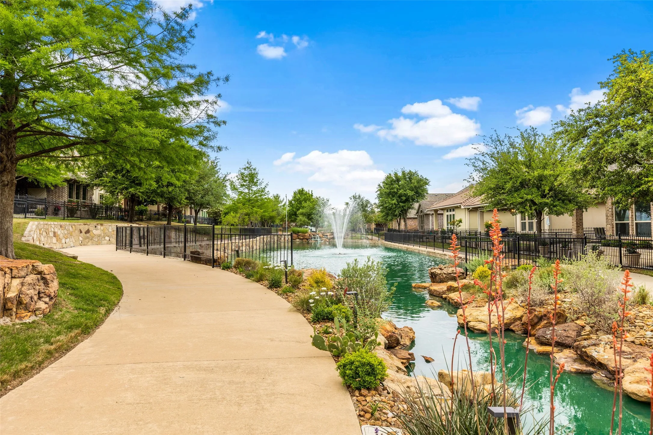 Several walking paths through the community.