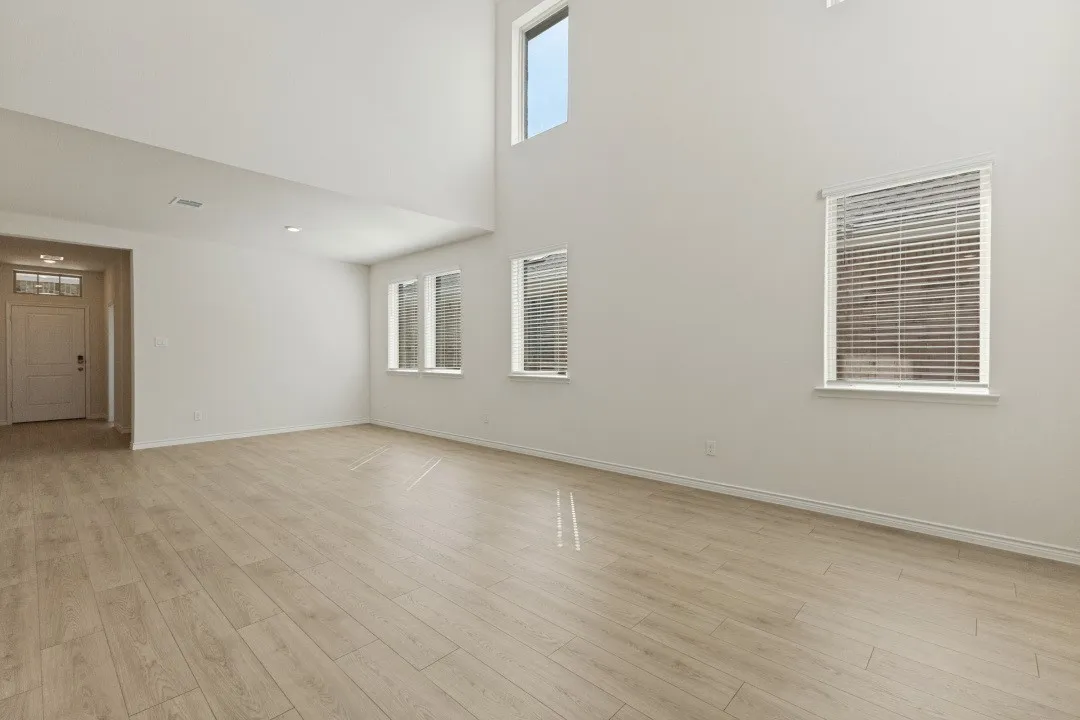 Open concept living and dining rooms